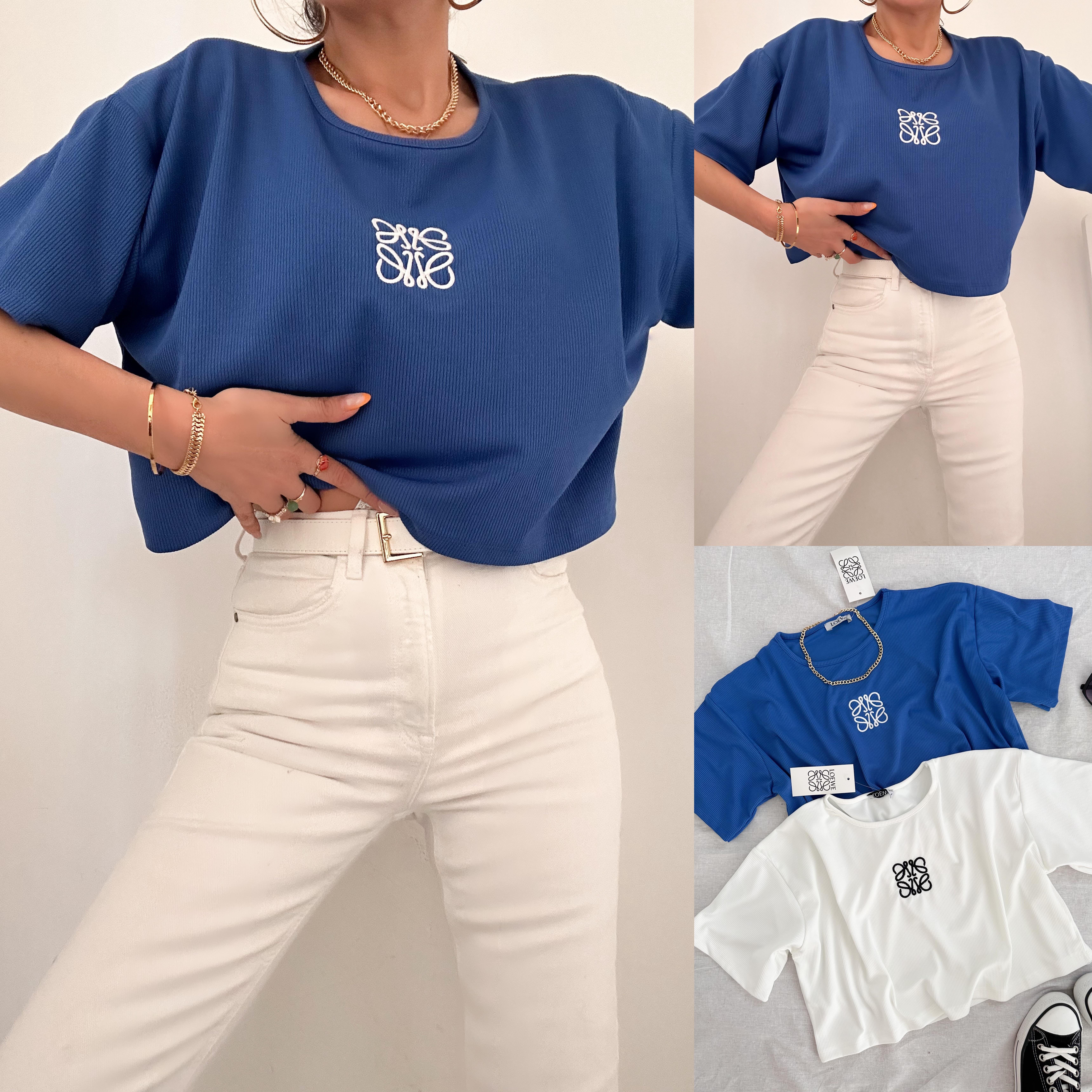 LWE OVERSIZE CROP FİTİLLİ TSHIRT