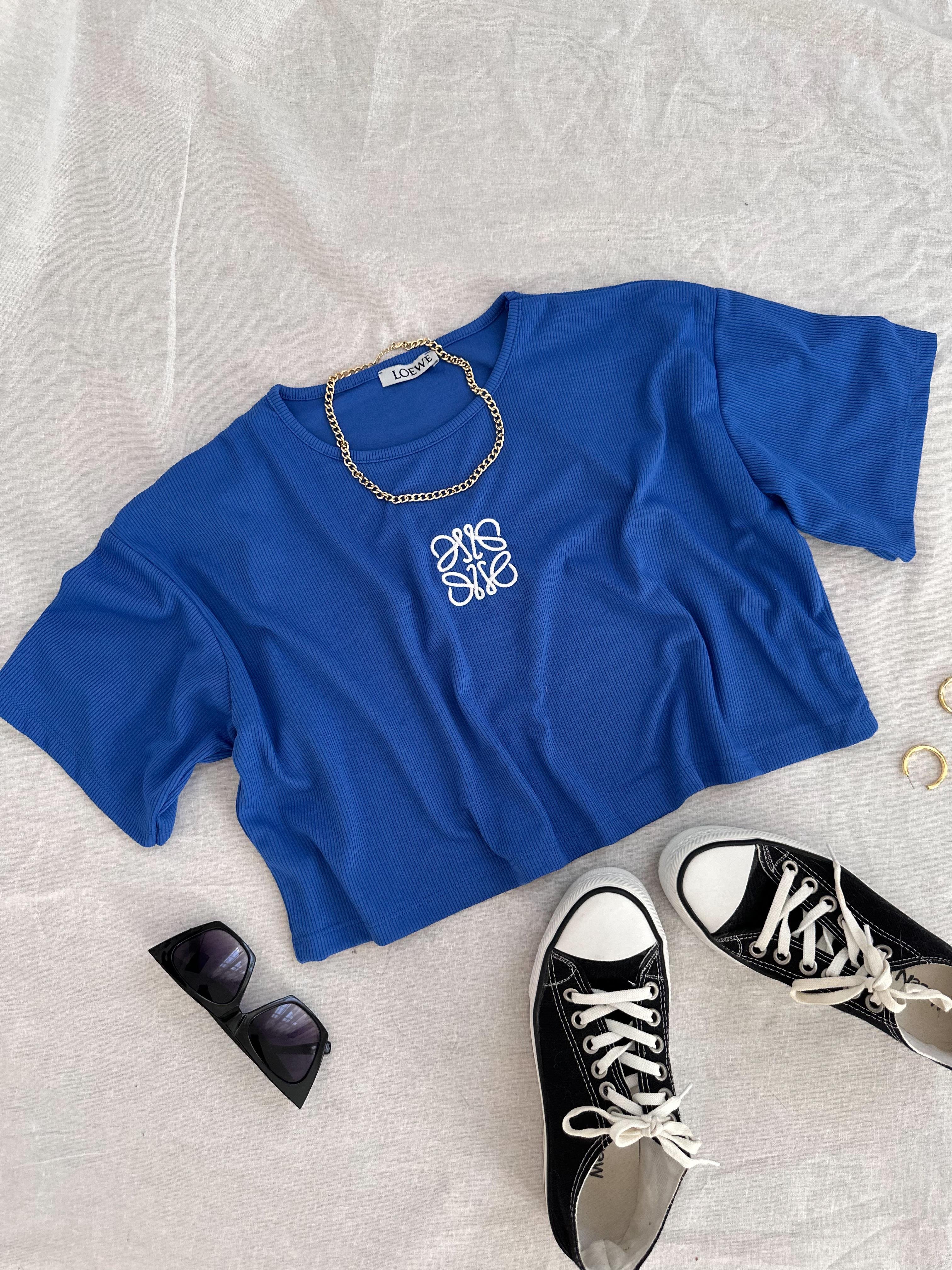 LWE OVERSIZE CROP FİTİLLİ TSHIRT