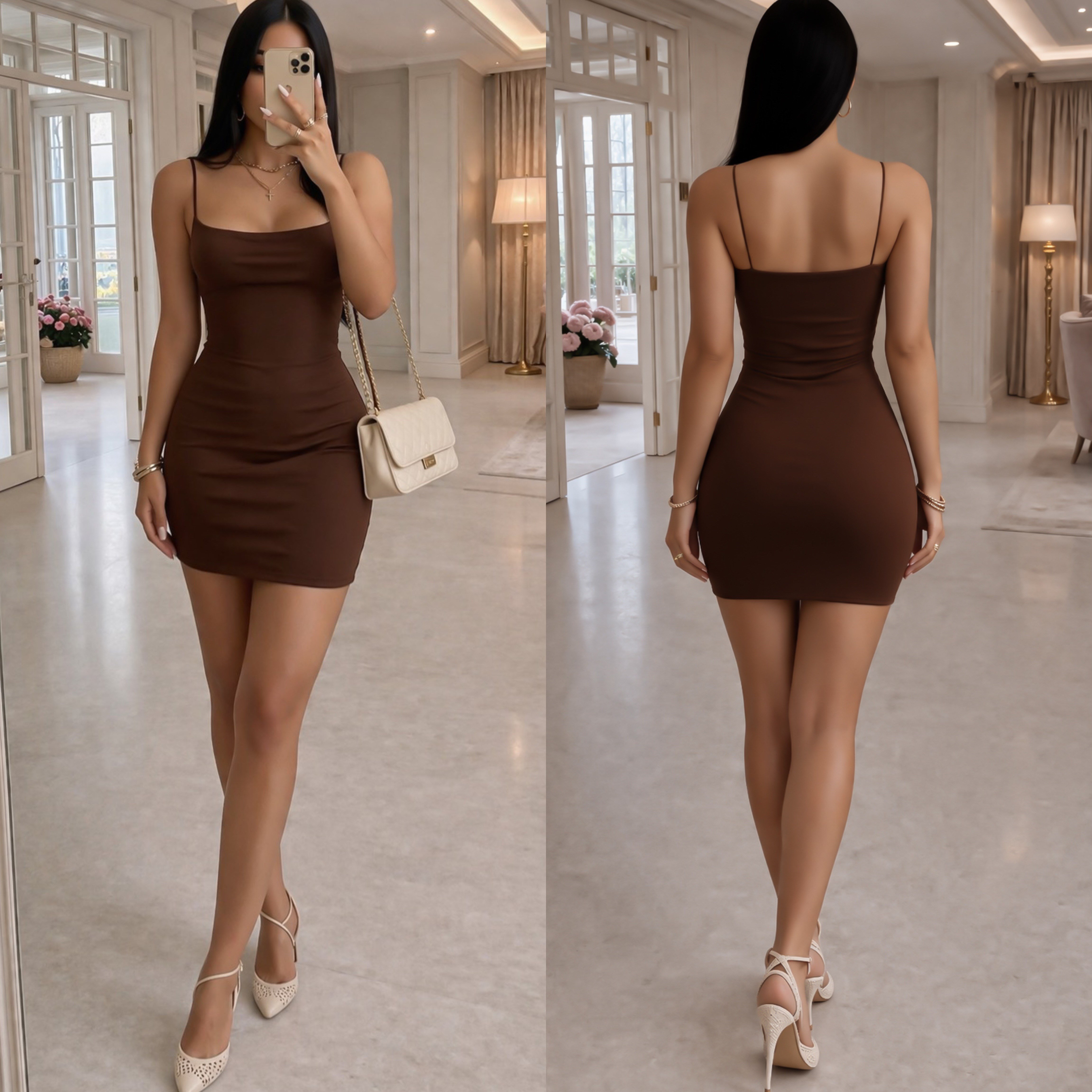 LYA ESNEK SANDY ELBİSE