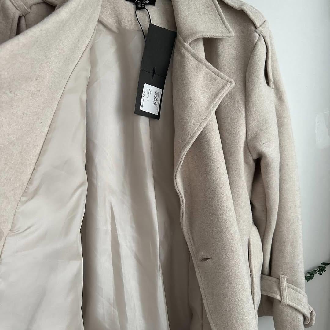 MASSİ OVERSIZE ASTARLI KAŞE KABAN EKRU