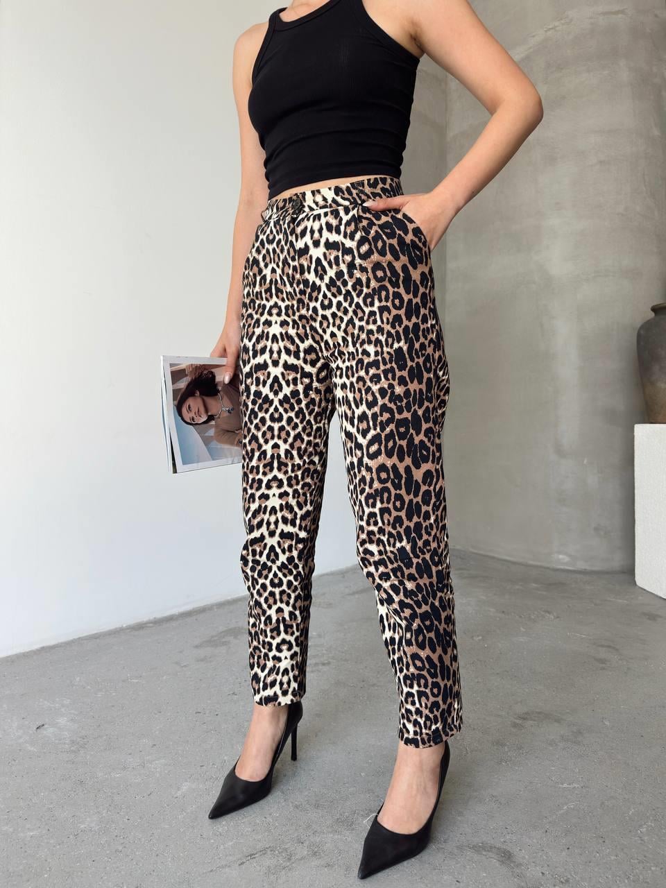 MILENA LEOPAR DESENLİ PANTOLON 