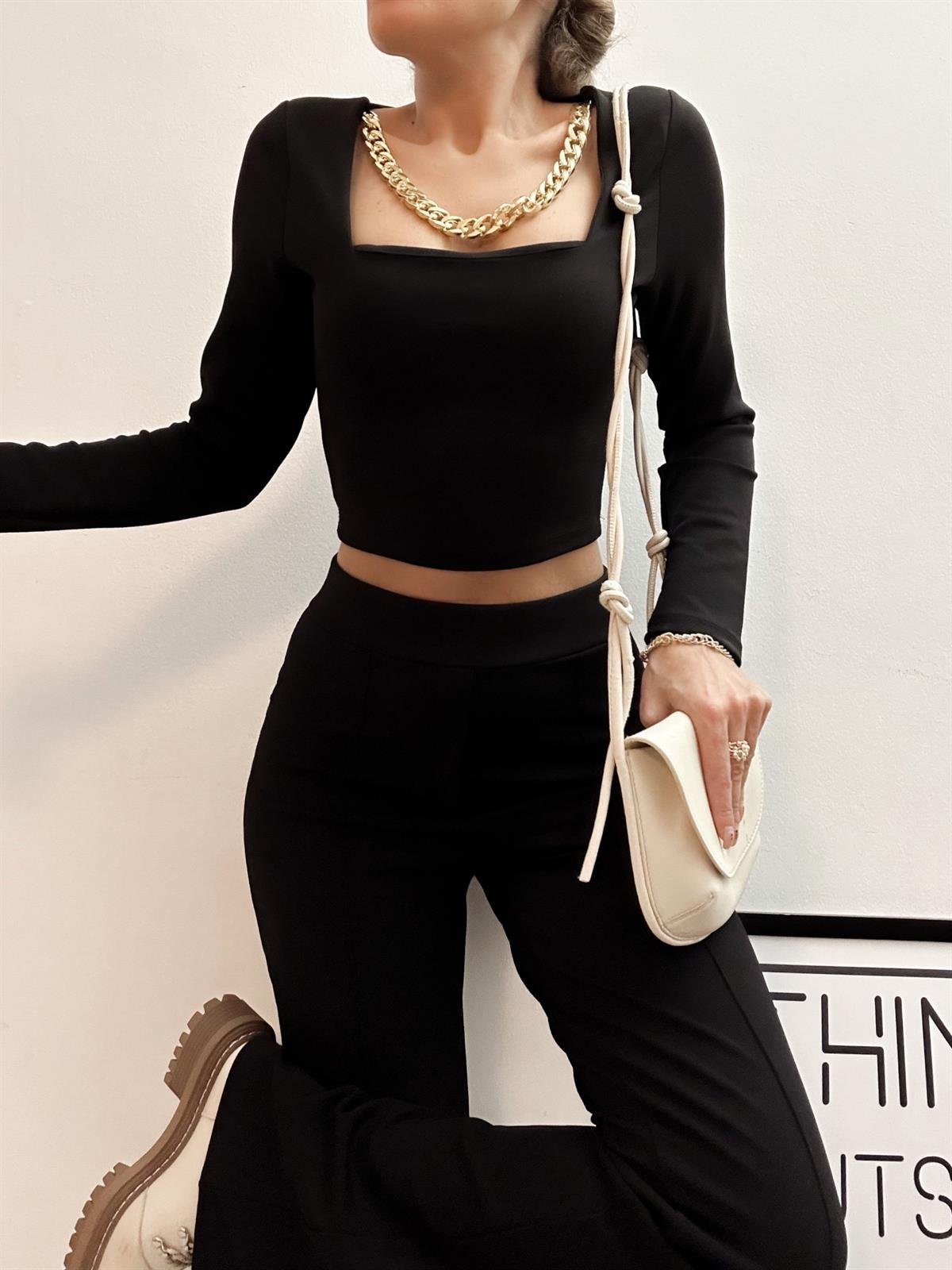 MISSIY ÇIKARILABİLİR KOLYELİ TAKIM SİYAH