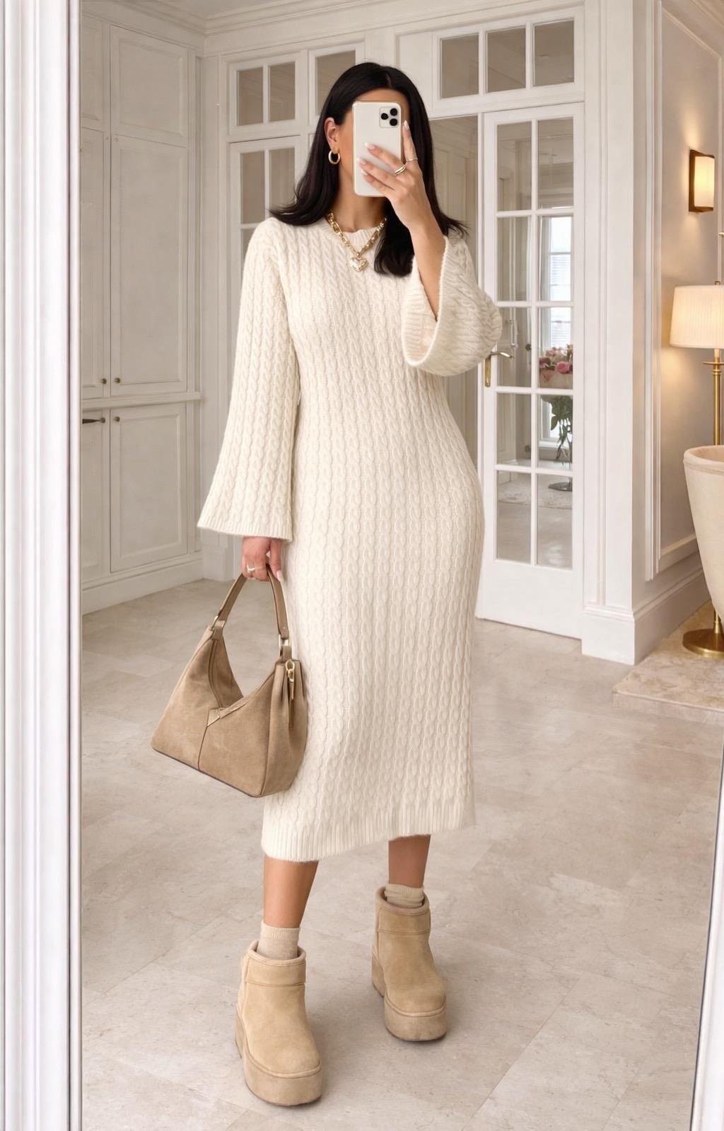 MONA MAXI TRİKO ELBİSE