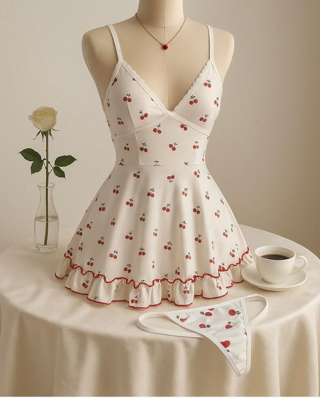 MYCHERRY PAMUKSATEN GECELİK STRING DAHİL