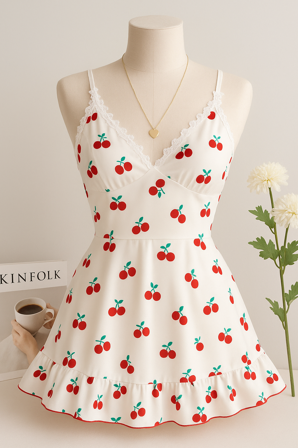 MYCHERRY PAMUKSATEN STRING DAHİL GECELİK