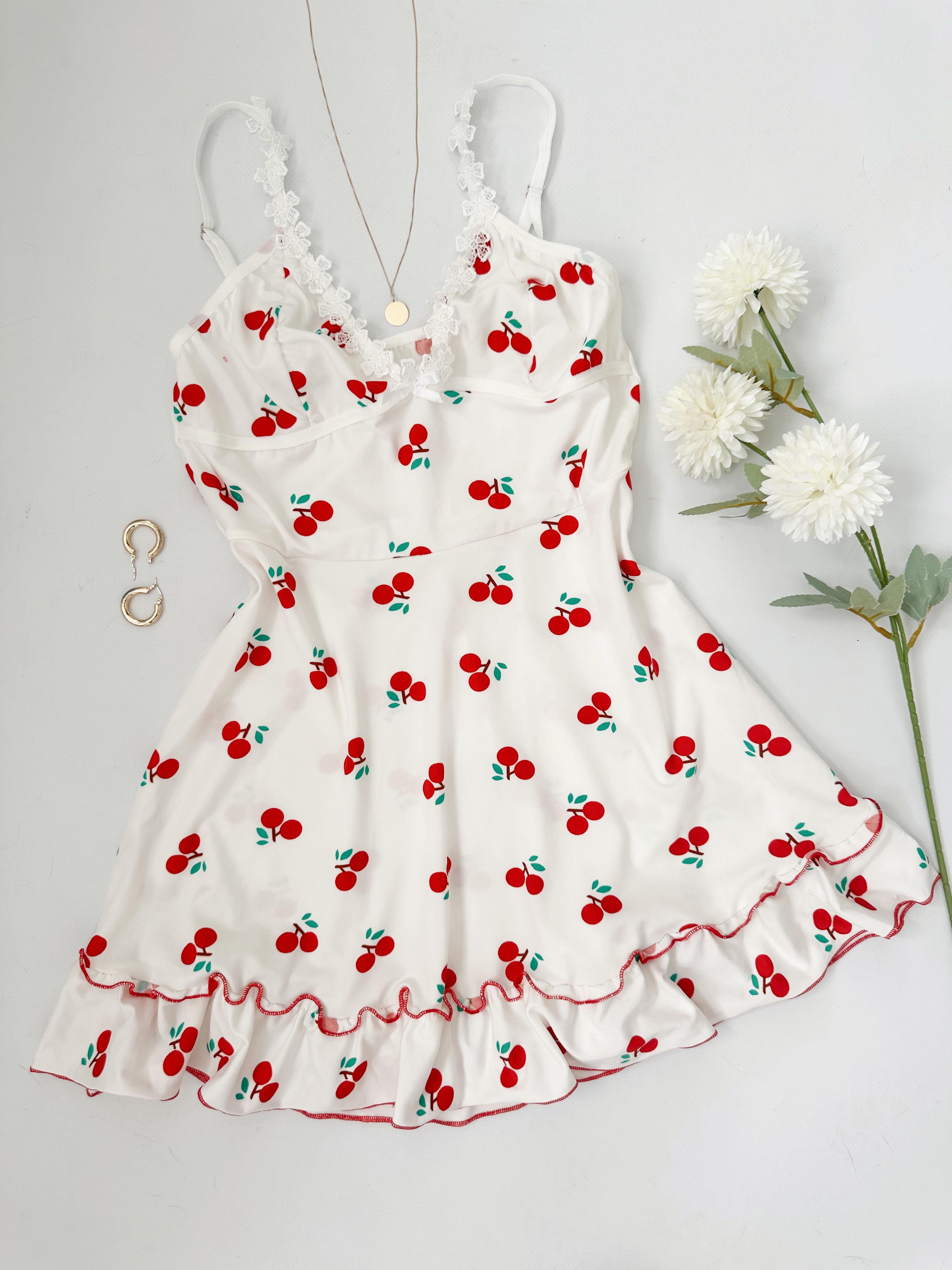 MYCHERRY PAMUKSATEN STRING DAHİL GECELİK