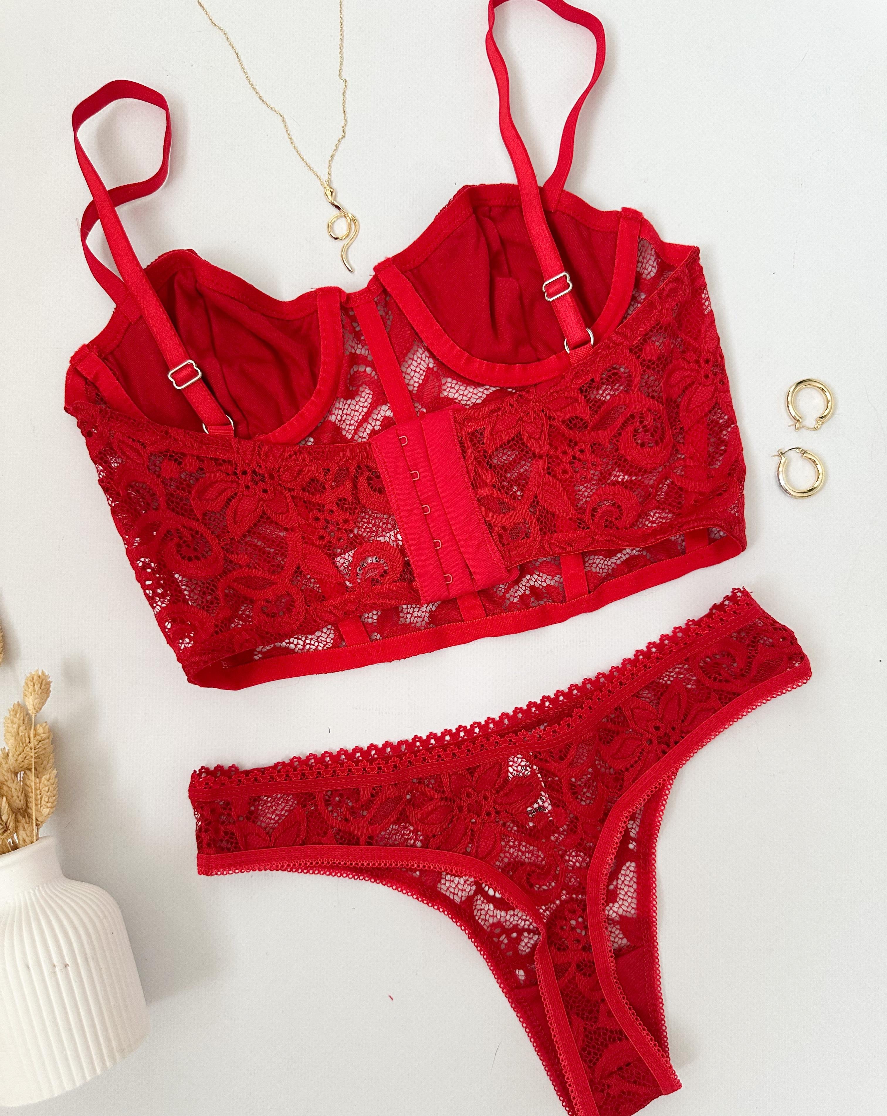 MYLADY BUSTİYER STRING İÇ ÇAMAŞIRI TAKIM KIRMIZI