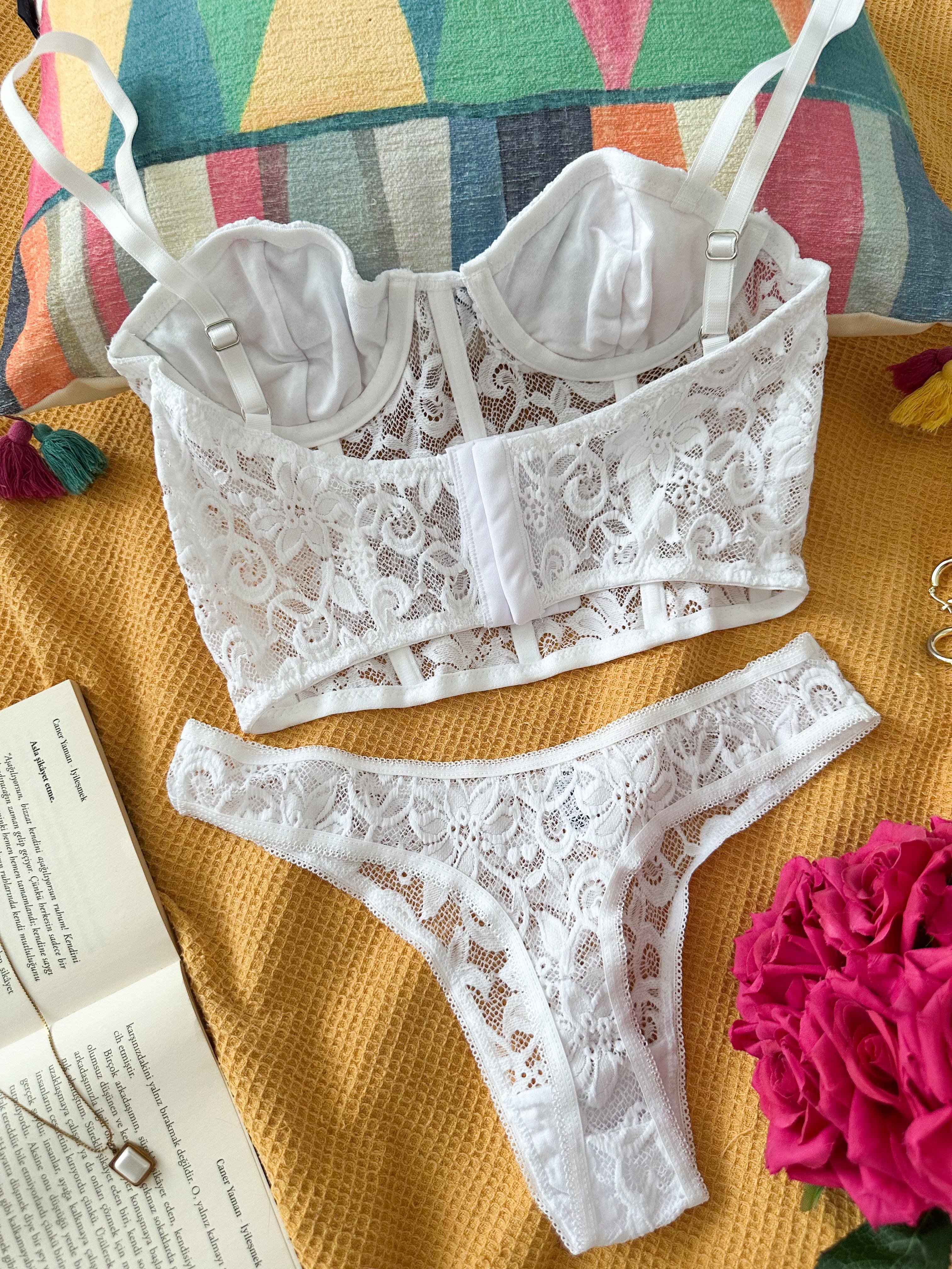MYLADY BUSTİYER STRING İÇ ÇAMAŞIRI TAKIM BEYAZ