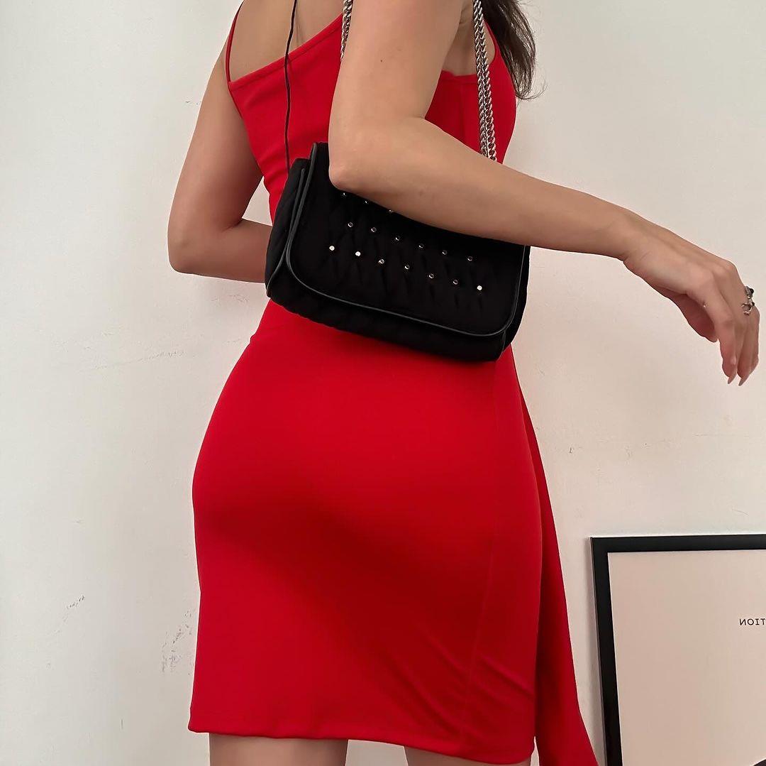 NANCY SANDY BAĞLAMALI ELBİSE 