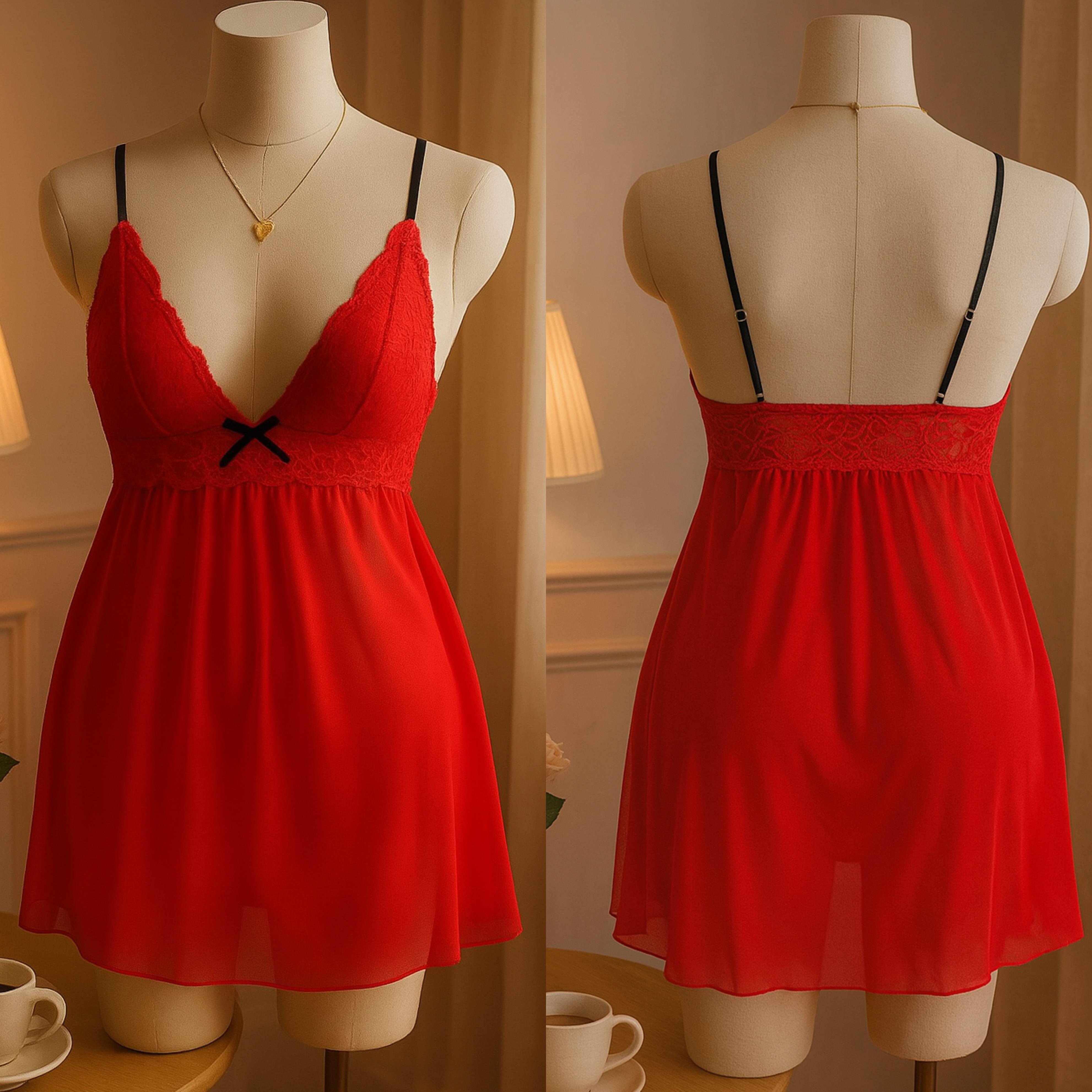 NARIDA RED TÜL GECELİK
