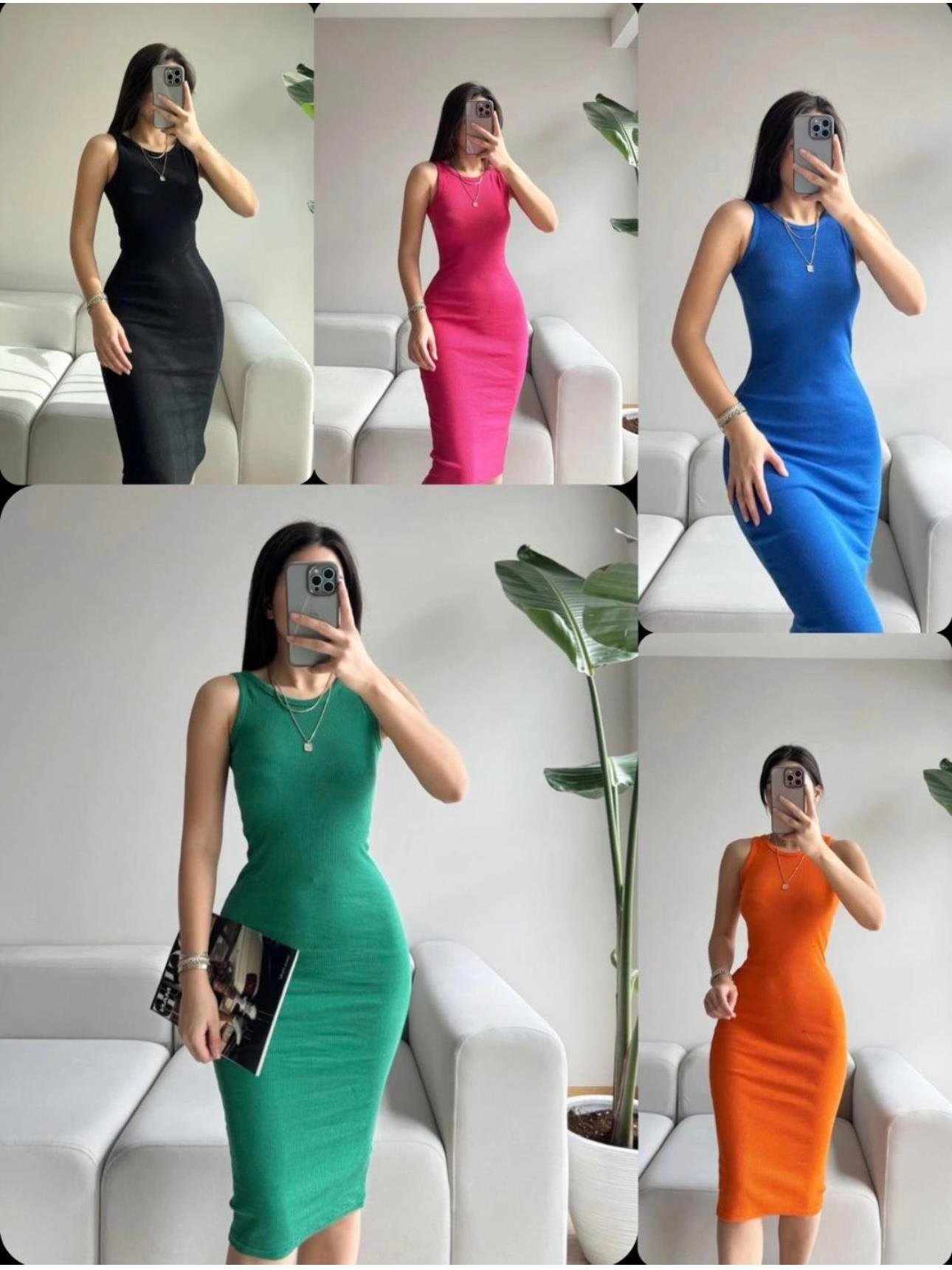 NICCY FİTİLLİ HALTER ELBİSE 