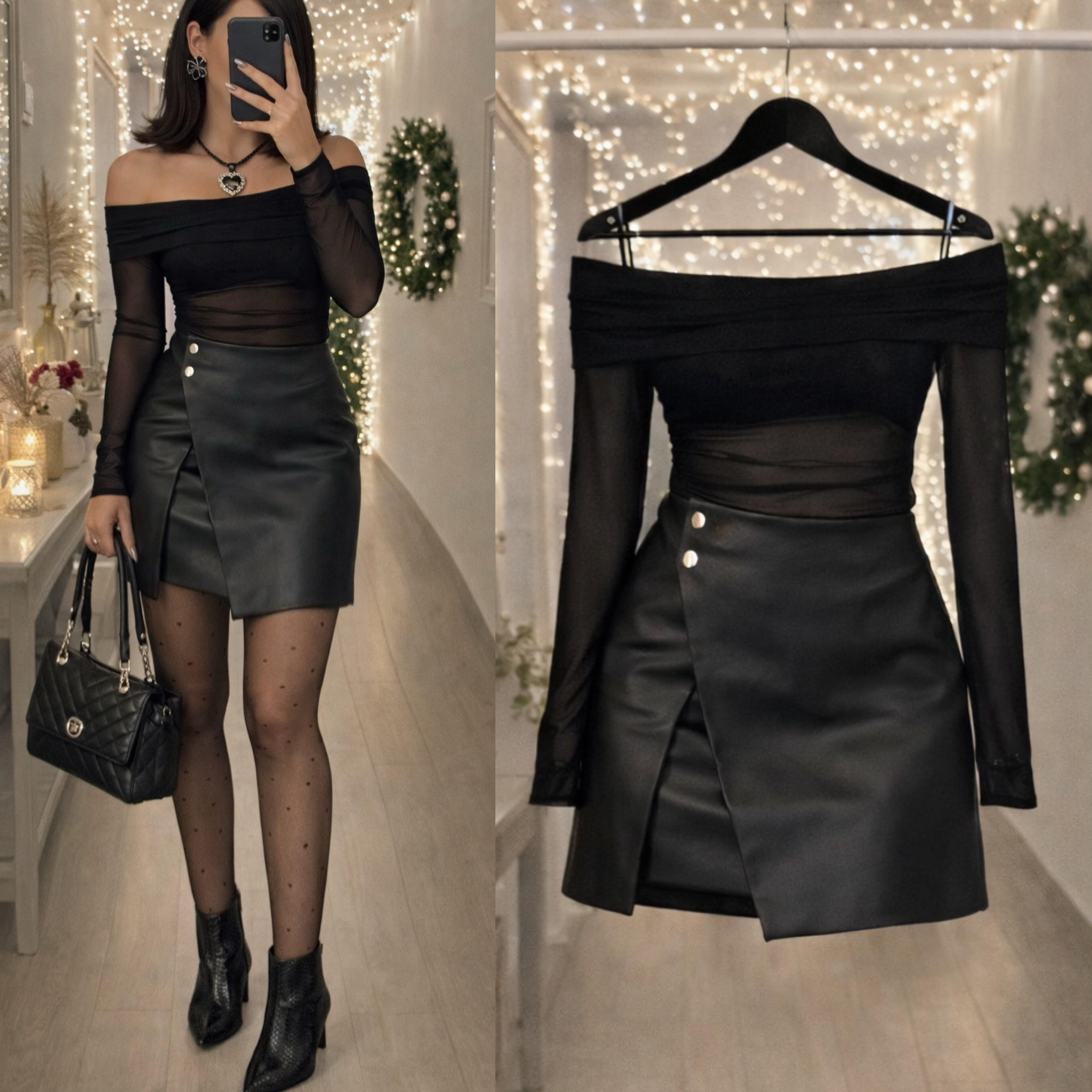 OLA DERİ ESNEK ŞORT ETEK