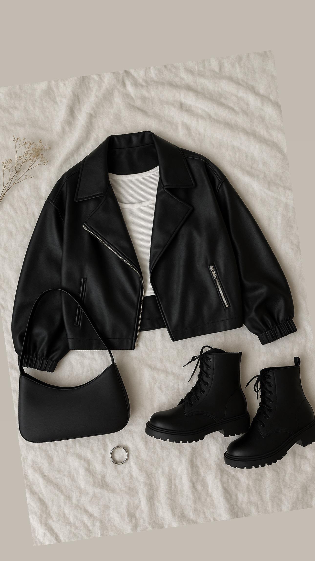 ONNA OVERSIZE DERİ CEKET 