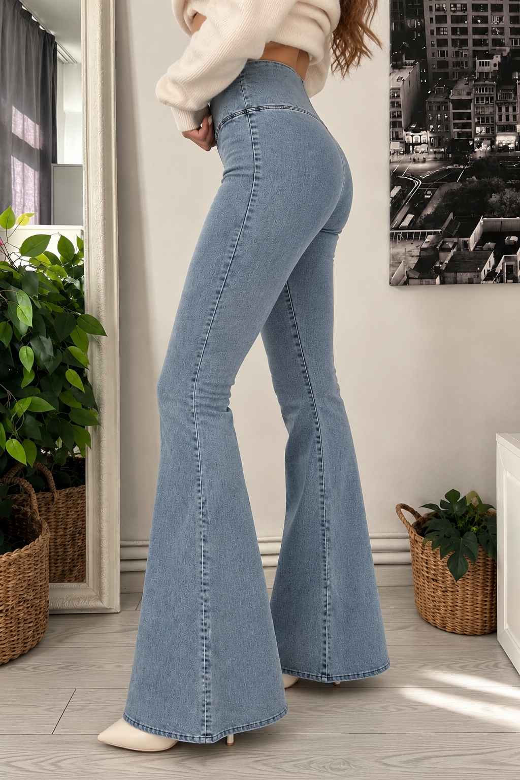 ONS TOPARLAYICI JEAN TAYT PANTOLON