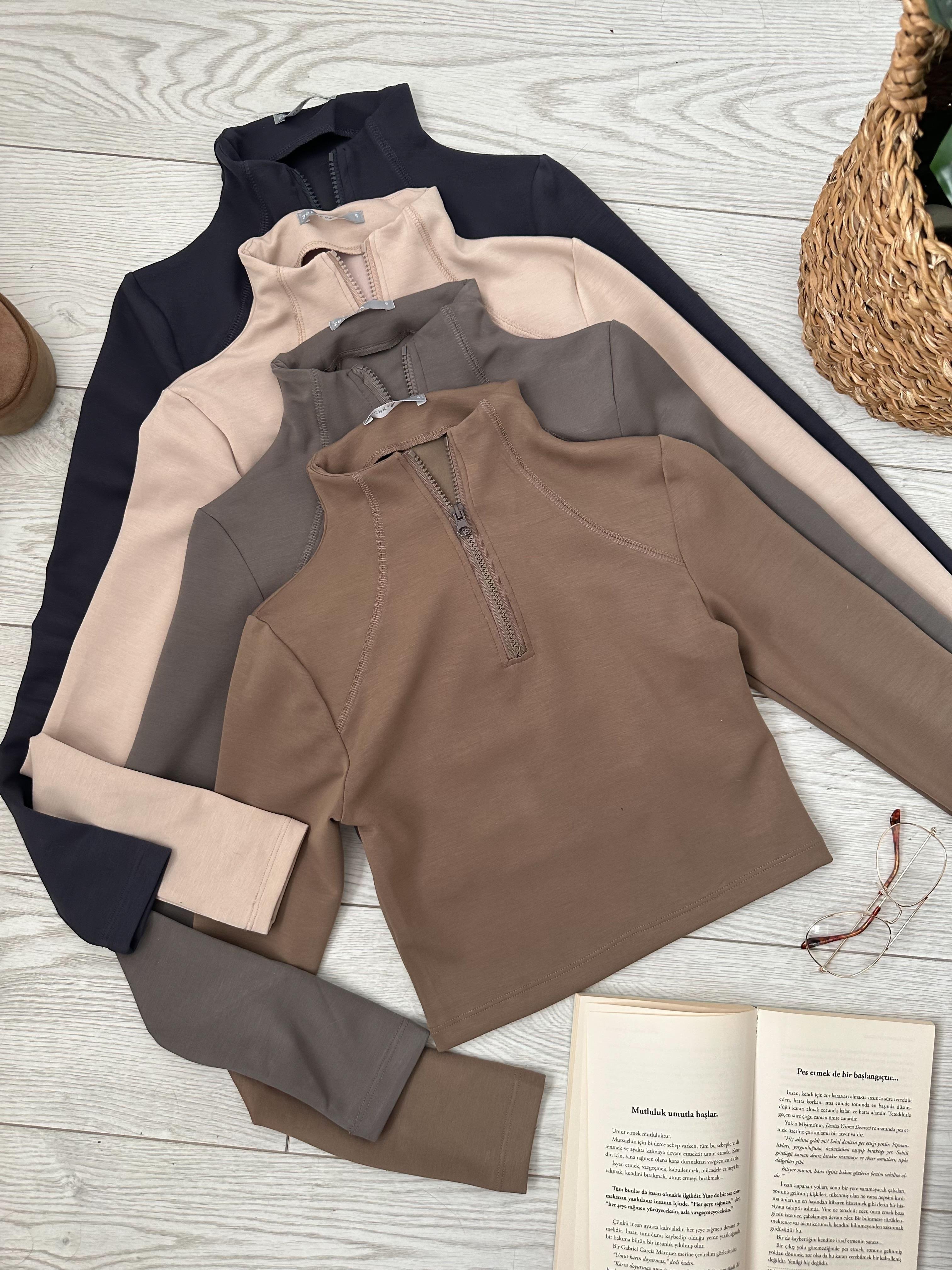 OYSH MODAL FERMUARLI TOP BEJ 