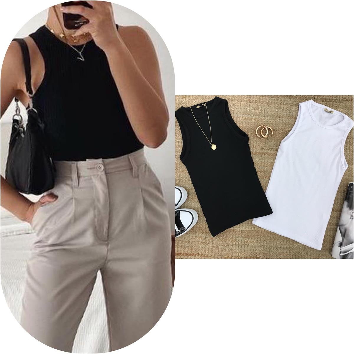 PIA HALTER YAKA FİTİLLİ ATLET