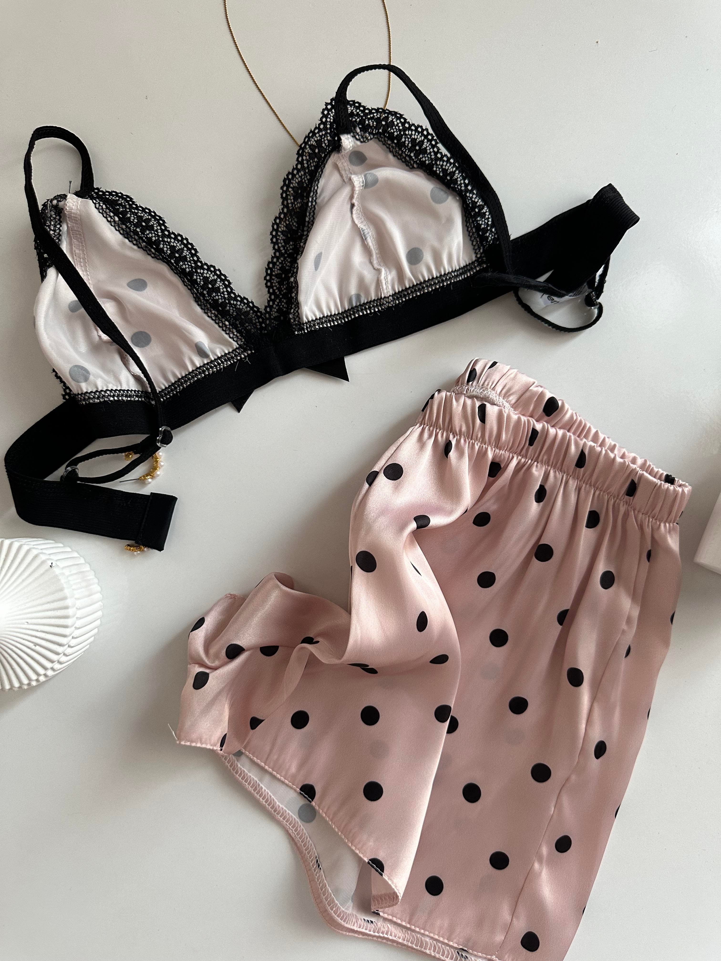 POINTED SATEN ŞORTLU SÜTYEN TAKIM