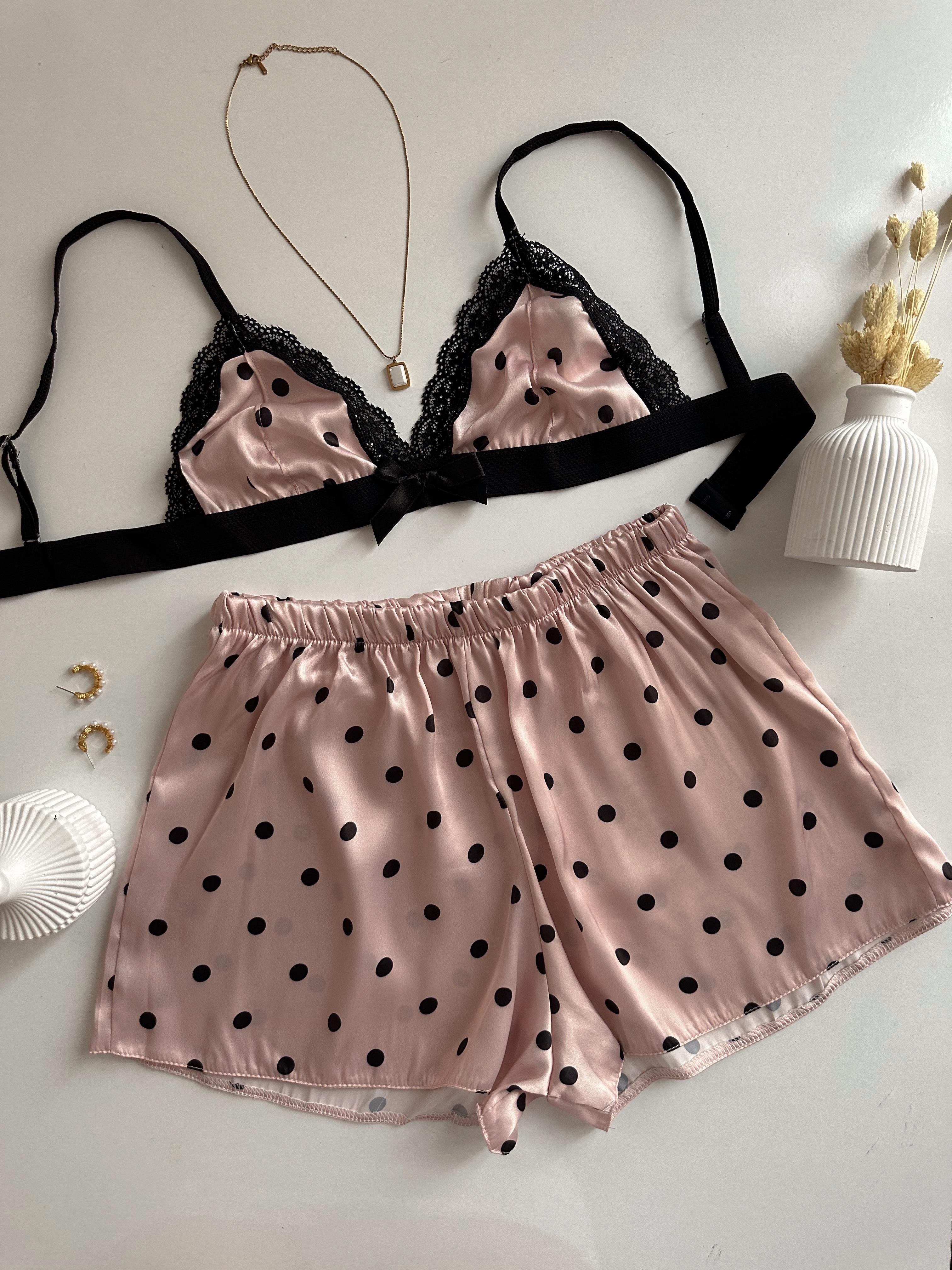 POINTED SATEN ŞORTLU SÜTYEN TAKIM