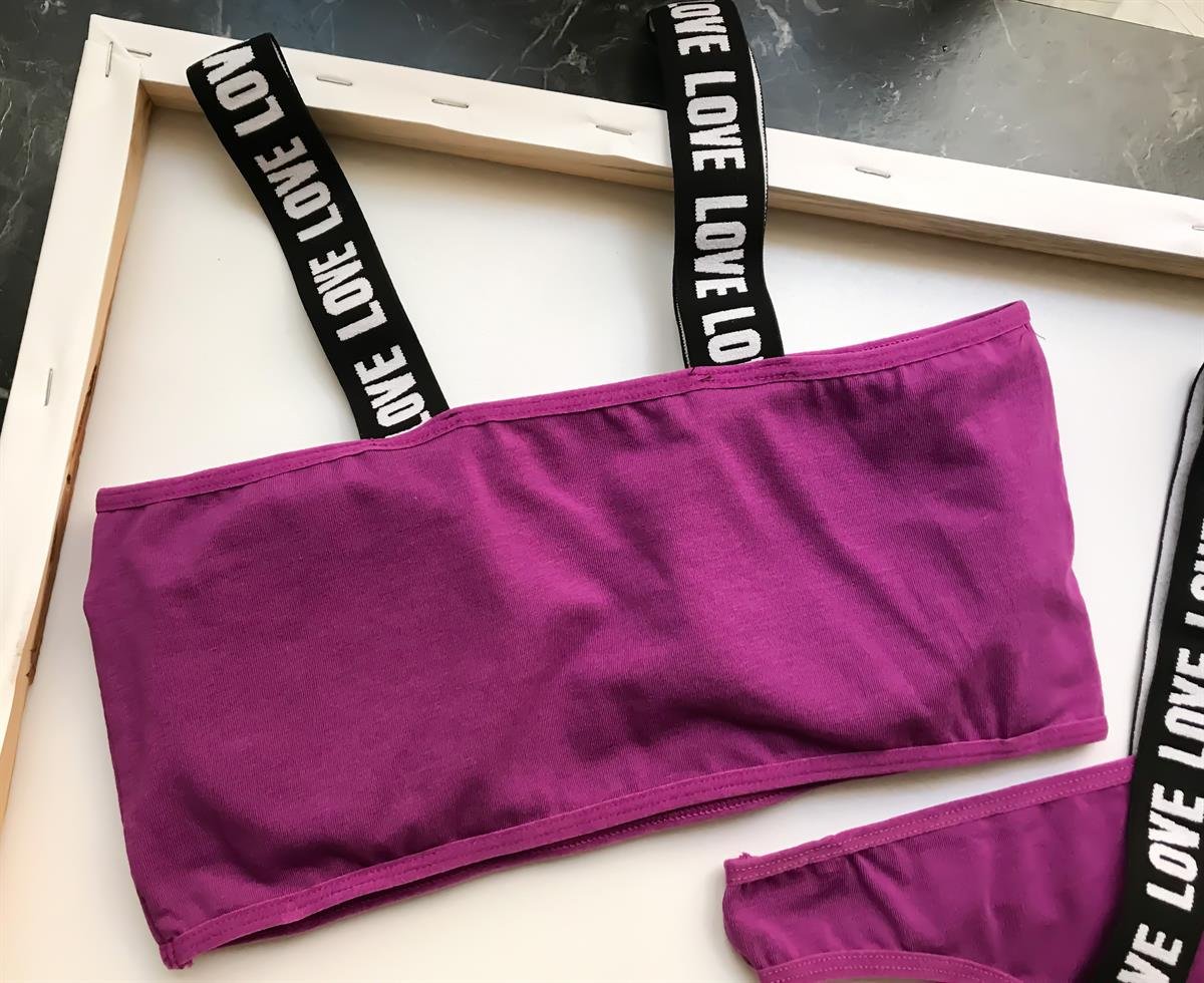 PURPLE LOVE ÇIKARILABİLİR DOLGULU İÇ ÇAMAŞIRI TAKIM 