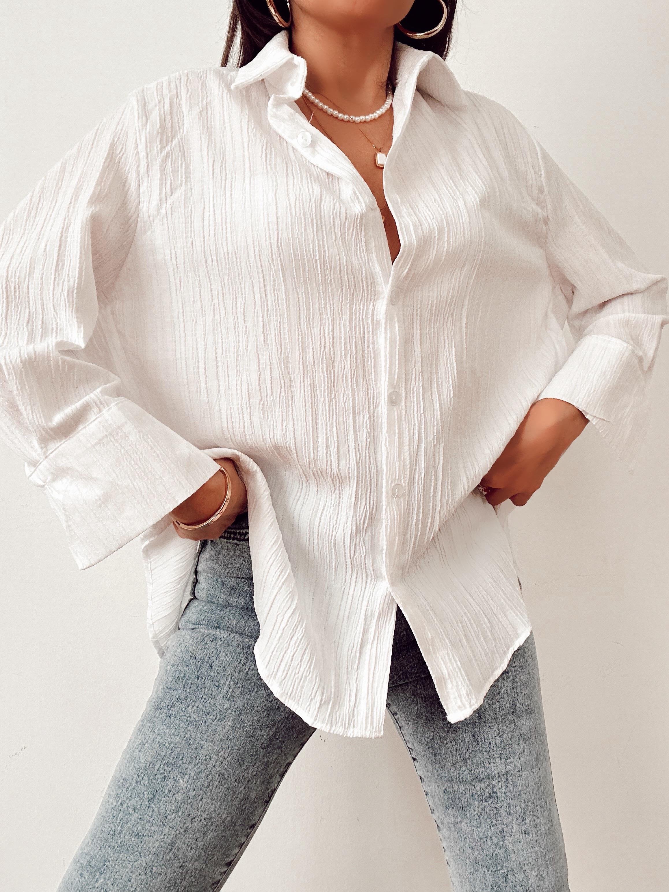 QPLUS OVERSIZE GÖMLEK BEYAZ