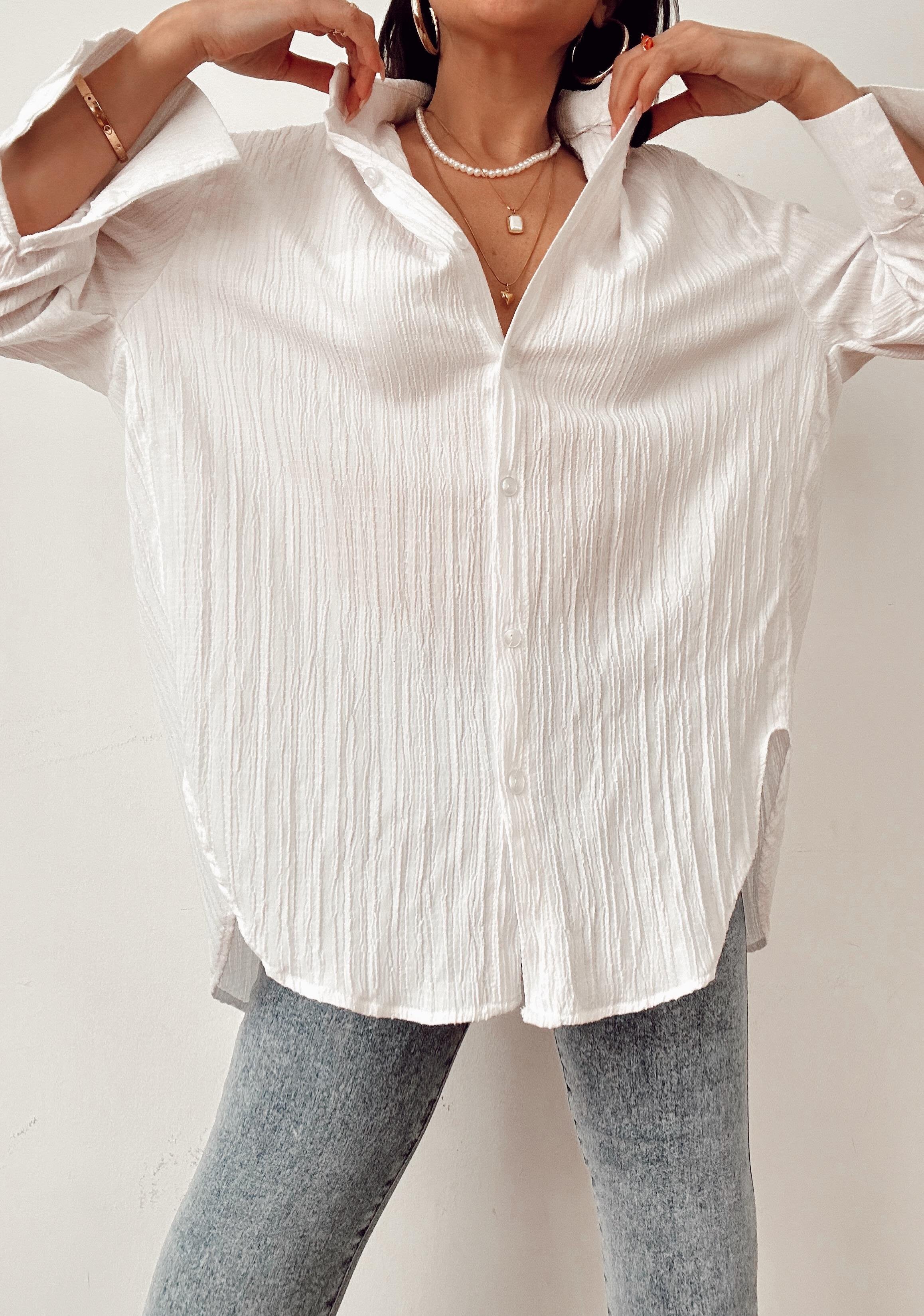 QPLUS OVERSIZE GÖMLEK BEYAZ