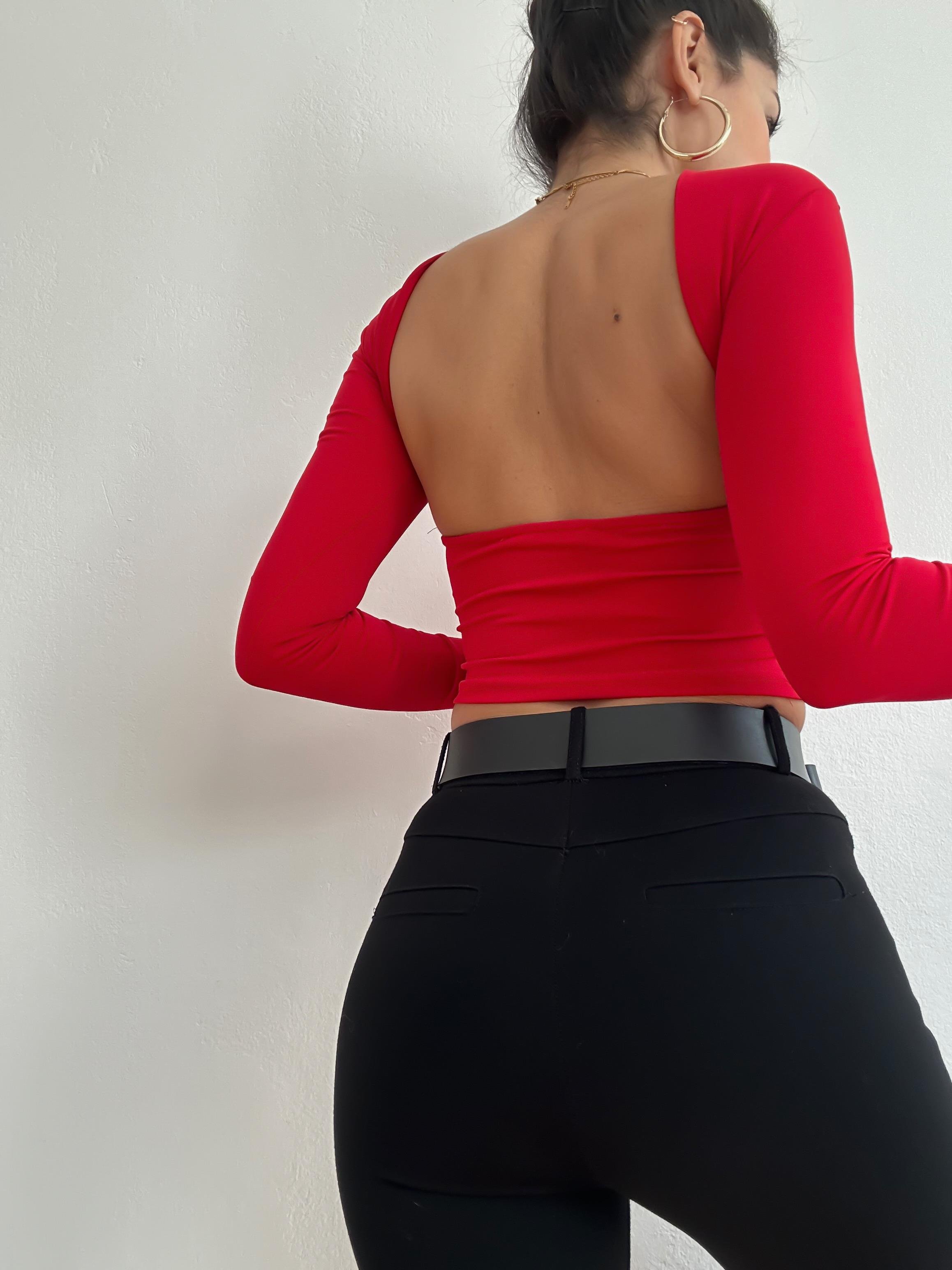 RONEE SIRT DEKOLTELİ SANDY BLUZ