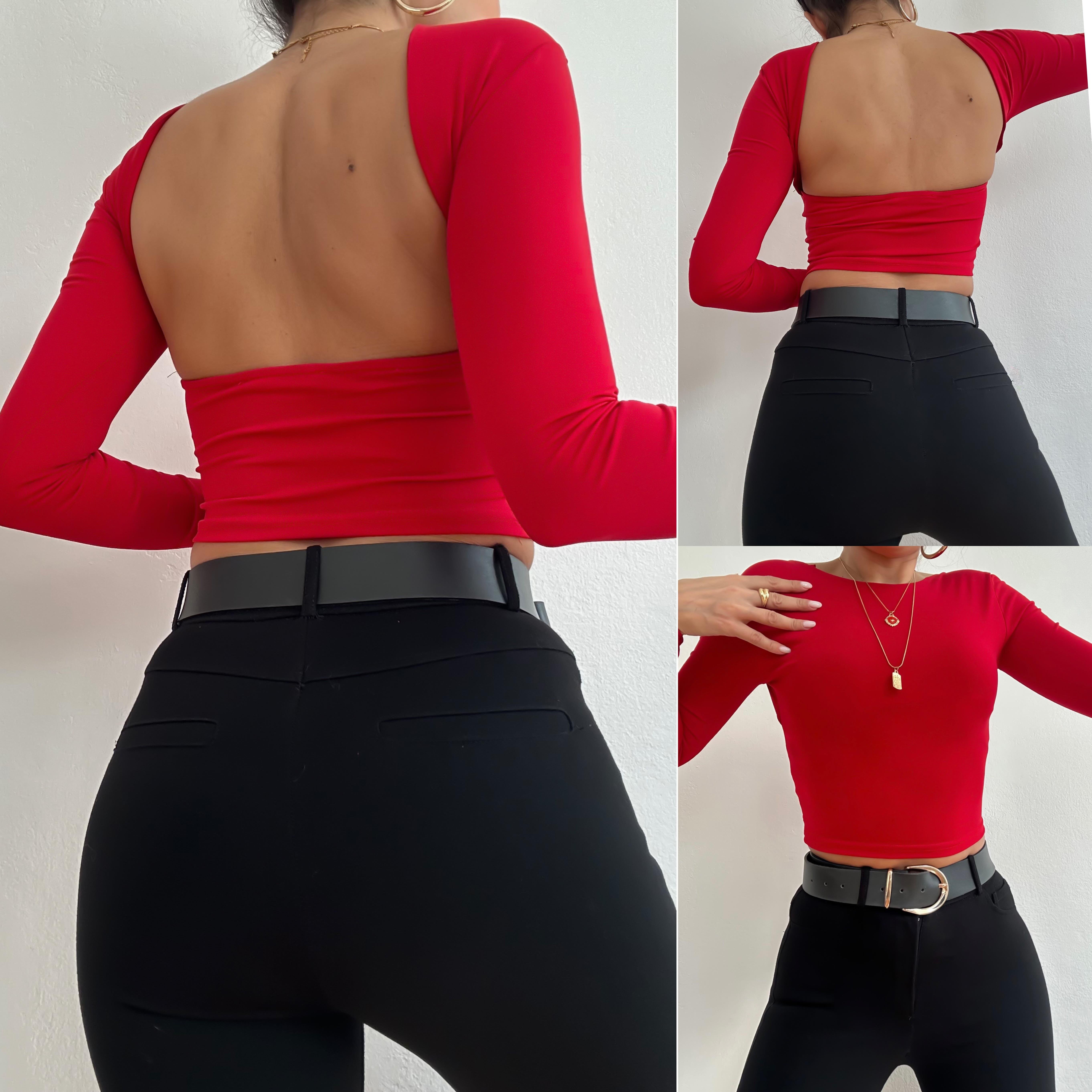 RONEE SIRT DEKOLTELİ SANDY BLUZ