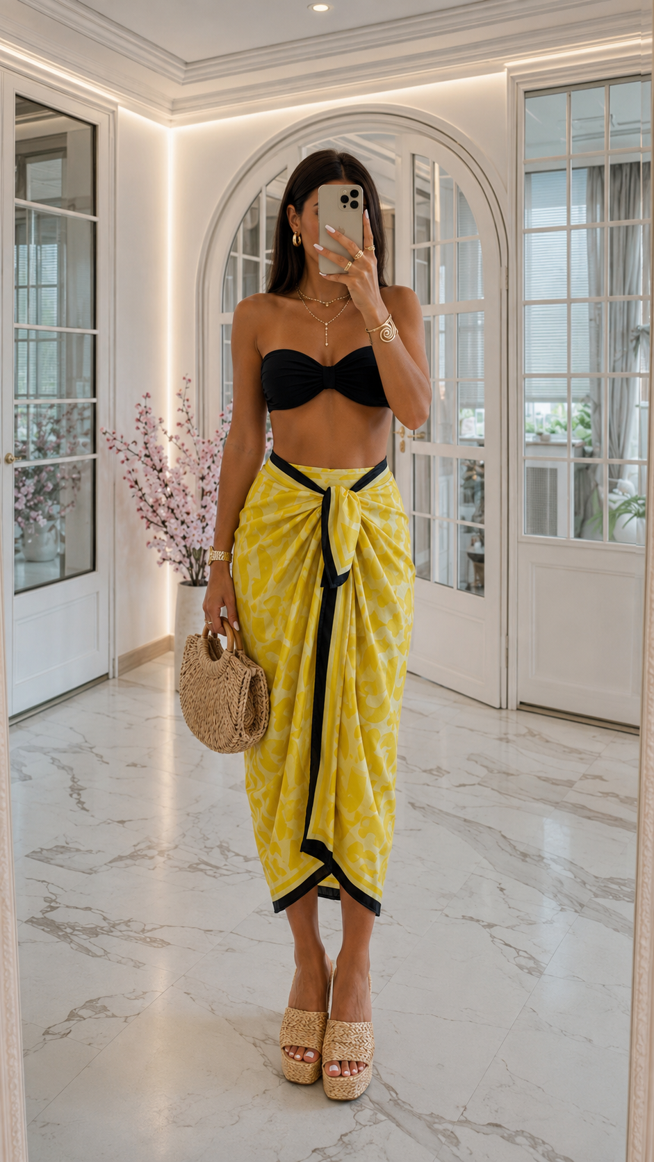 SARONG SATEN İÇ GÖSTERMEZ PAREO ETEK