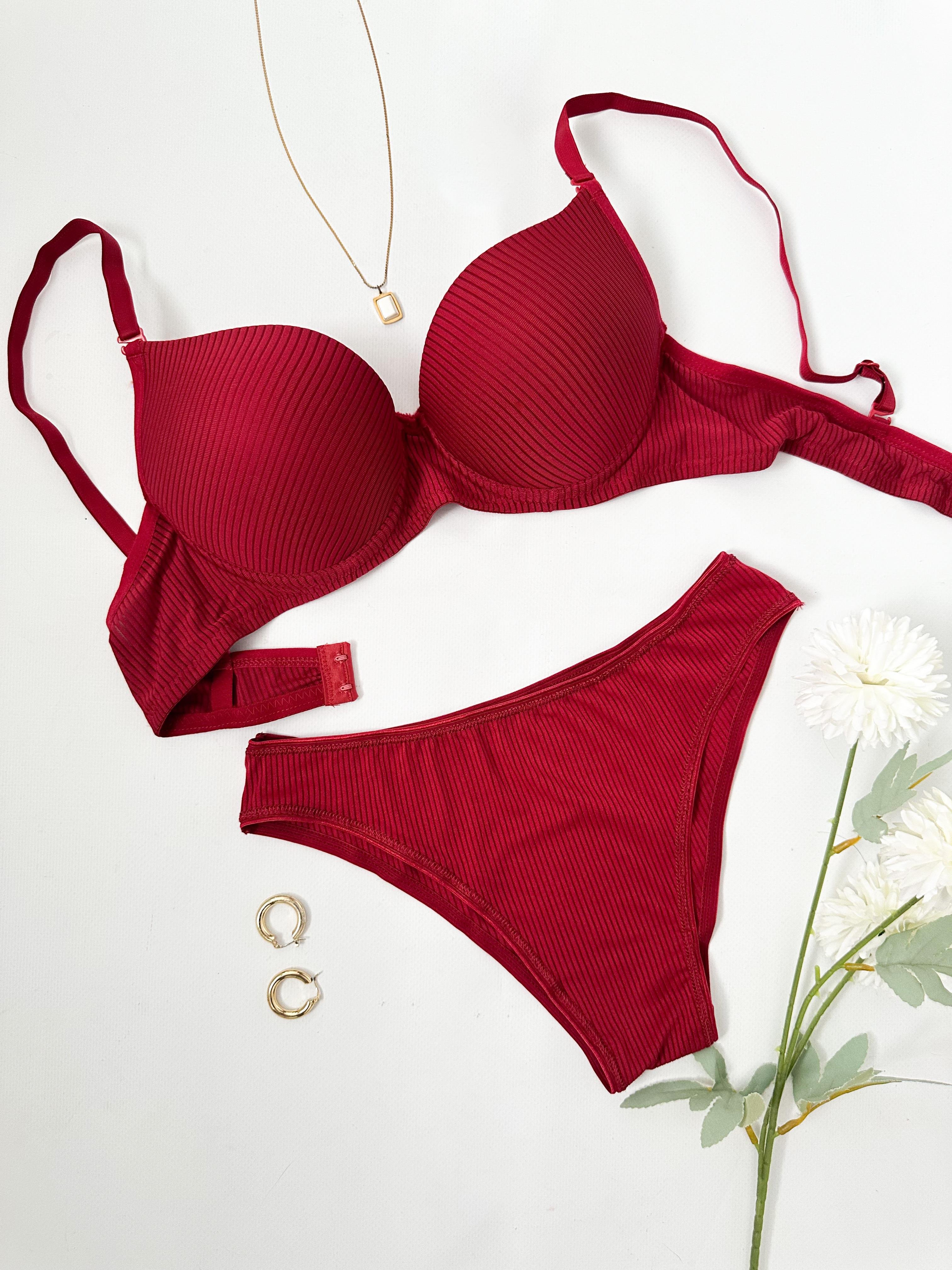 SASIA PUSH UP DOLGULU İÇ ÇAMAŞIRI TAKIM RED