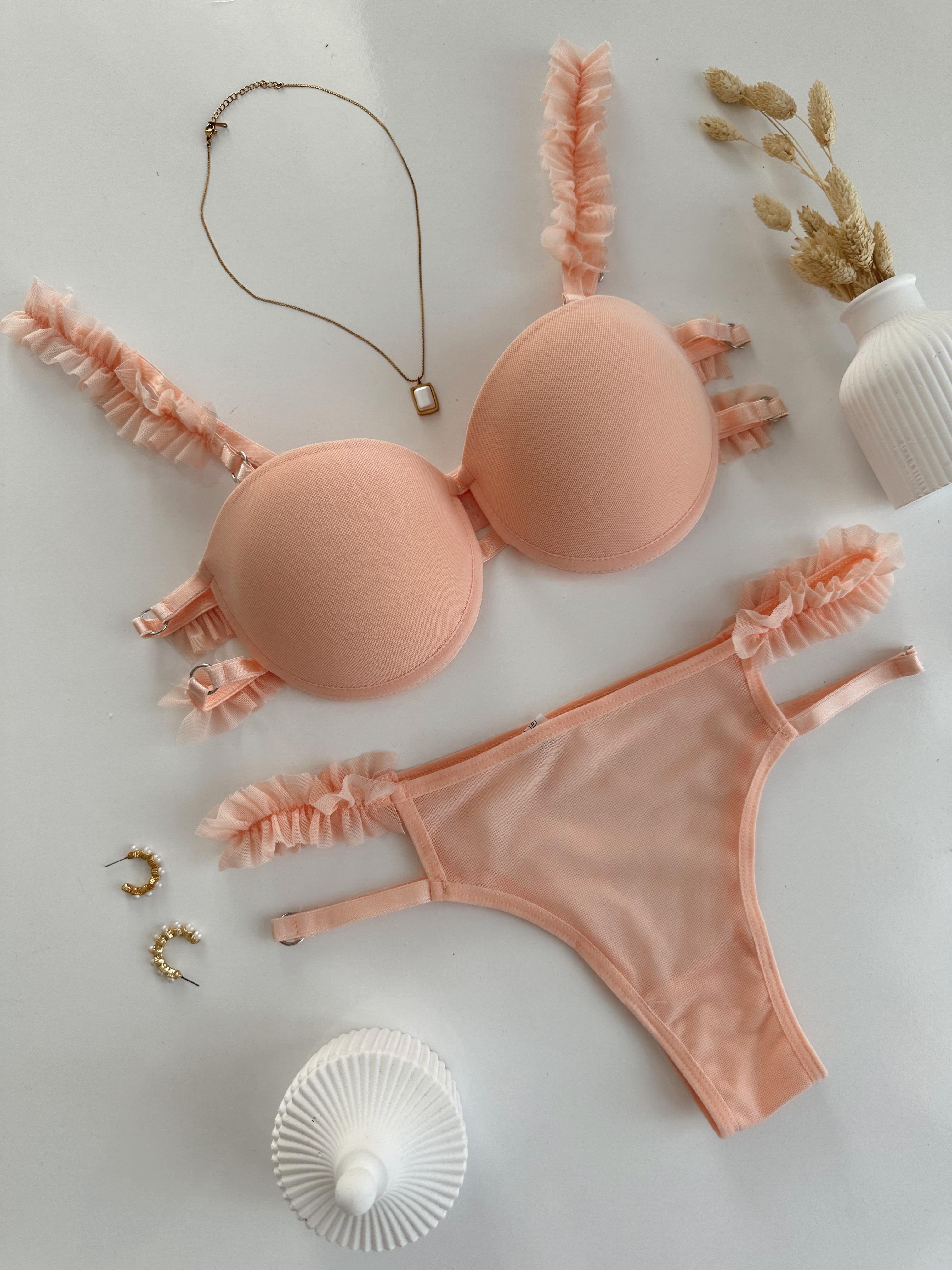 SEXY PUSH UP DOLGULU İÇ ÇAMAŞIRI TAKIM SOMON