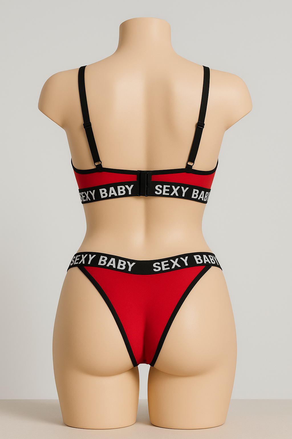 SEXYBABY ÖN ÇAPRAZ DOLGUSUZ İÇ ÇAMAŞIRI TAKIMI KIRMIZI