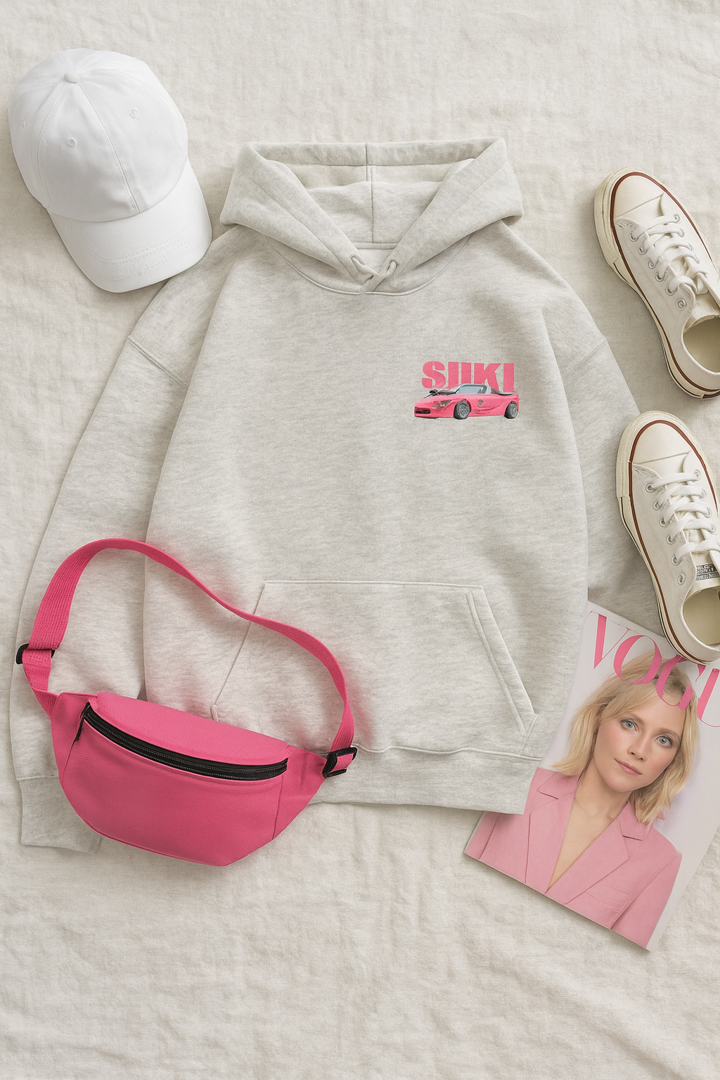 SUKI BASKILI İÇİ ŞARDONLU SWEAT