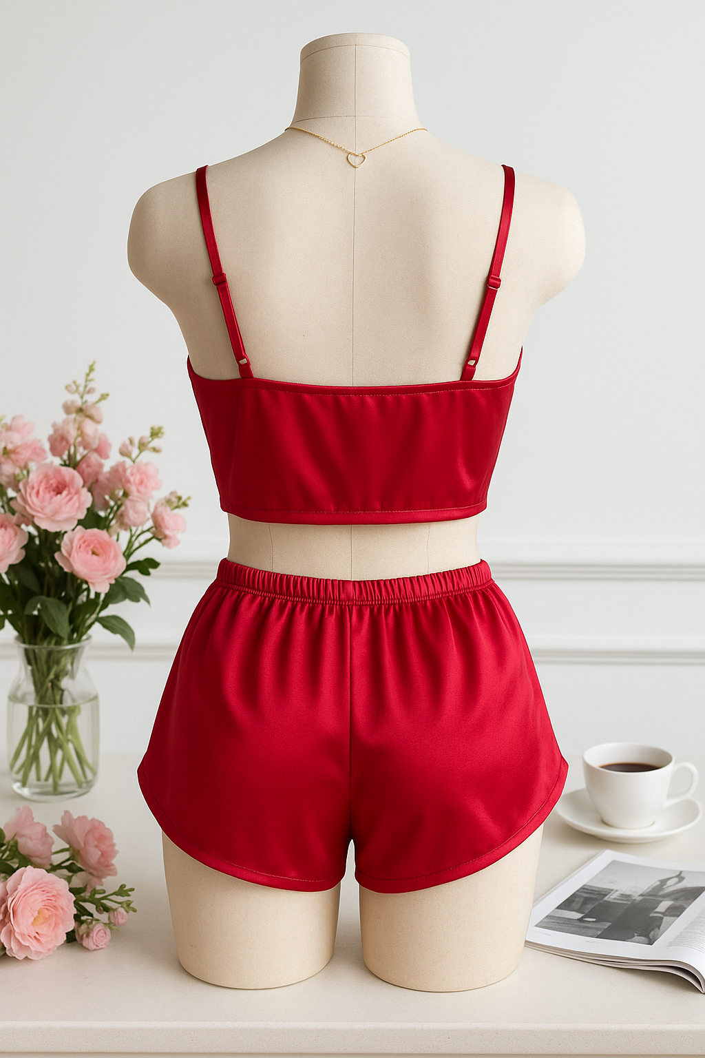 TANYA SATEN ŞORTLU TAKIM