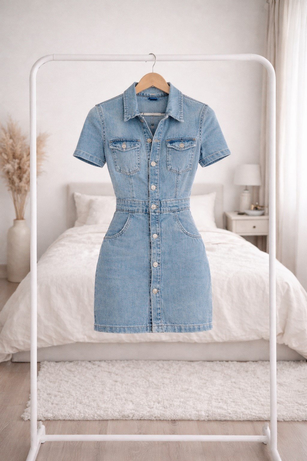 TREY ESNEK JEAN ELBİSE