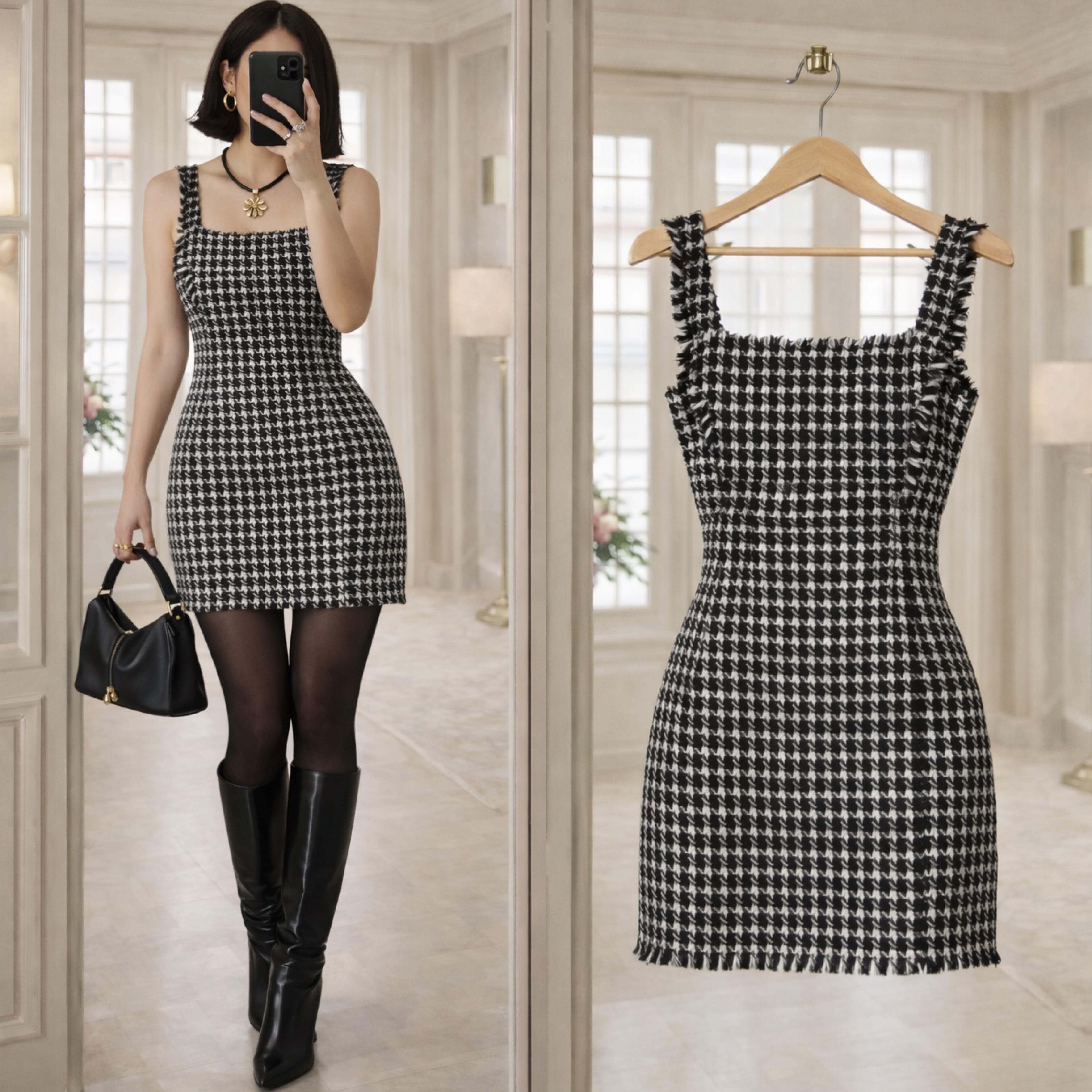 VICKY TÜVİT KALIN ASKILI ELBİSE