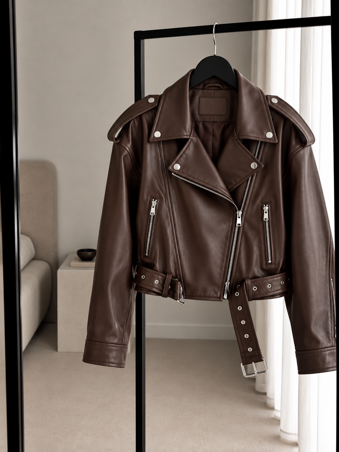 WALDY BIKER DERİ CEKET