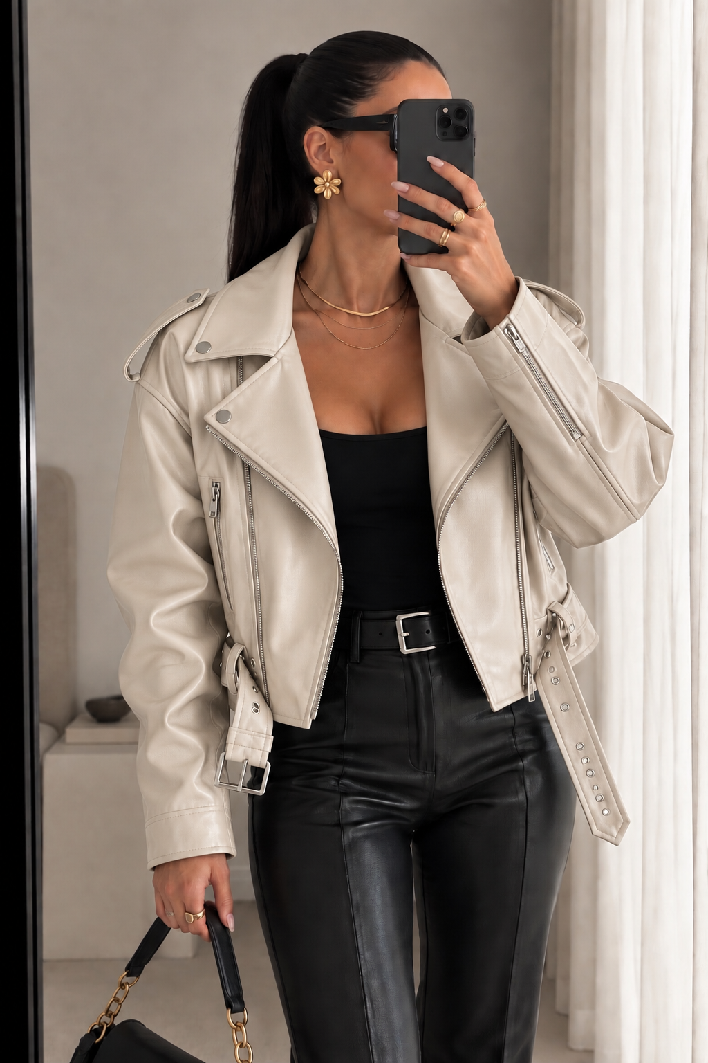 WALDY BIKER DERİ CEKET