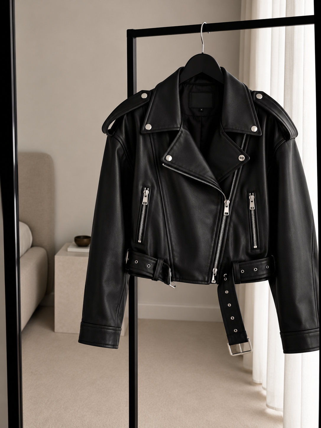 WALDY BIKER DERİ CEKET