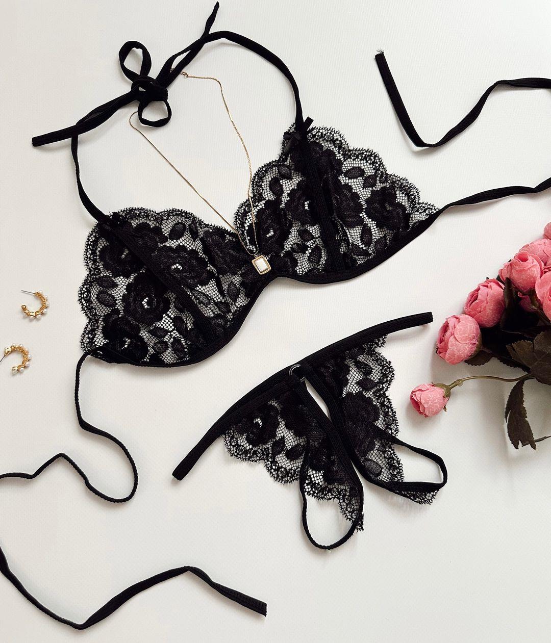 WANESSA DANTELLİ İÇ ÇAMAŞIRI TAKIM SİYAH