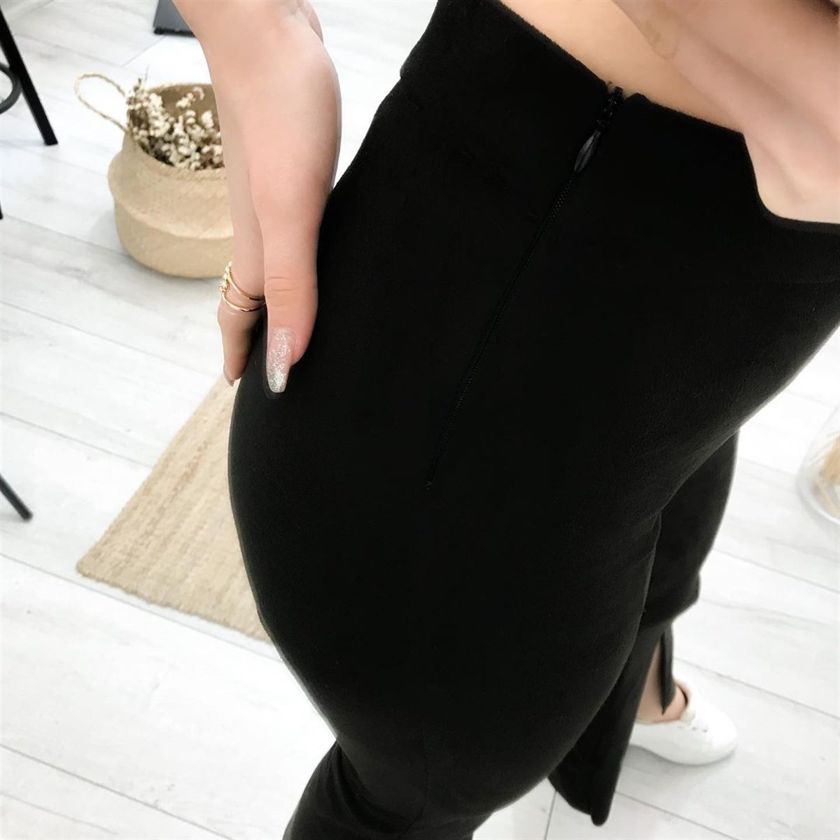 YIRTMAÇLI SÜET PANTOLON 