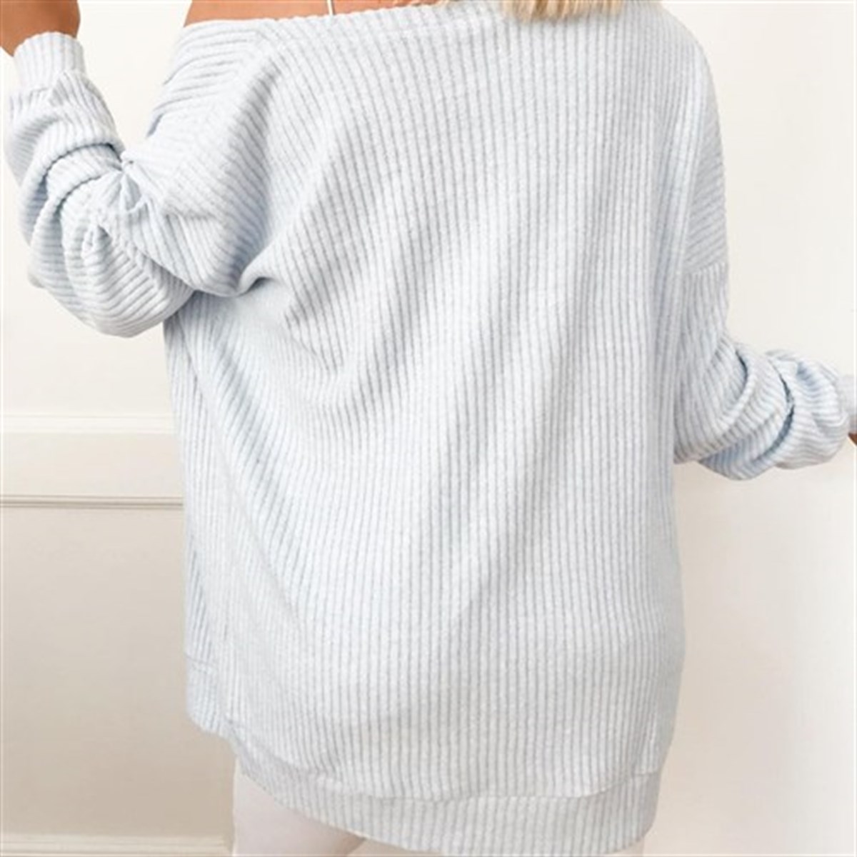 YUMOŞ OVERSİZE HIRKA BEBE MAVİ