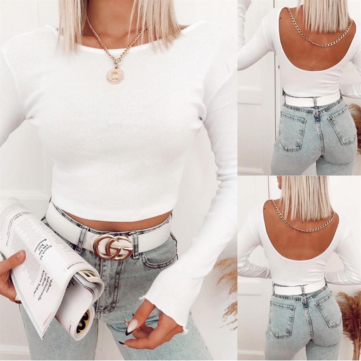 ZİNCİR DETAYLI BLUZ