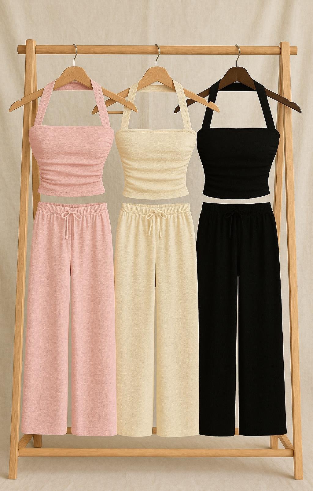 ZR HALTER YAKA BLUZ PANTOLON TAKIM 