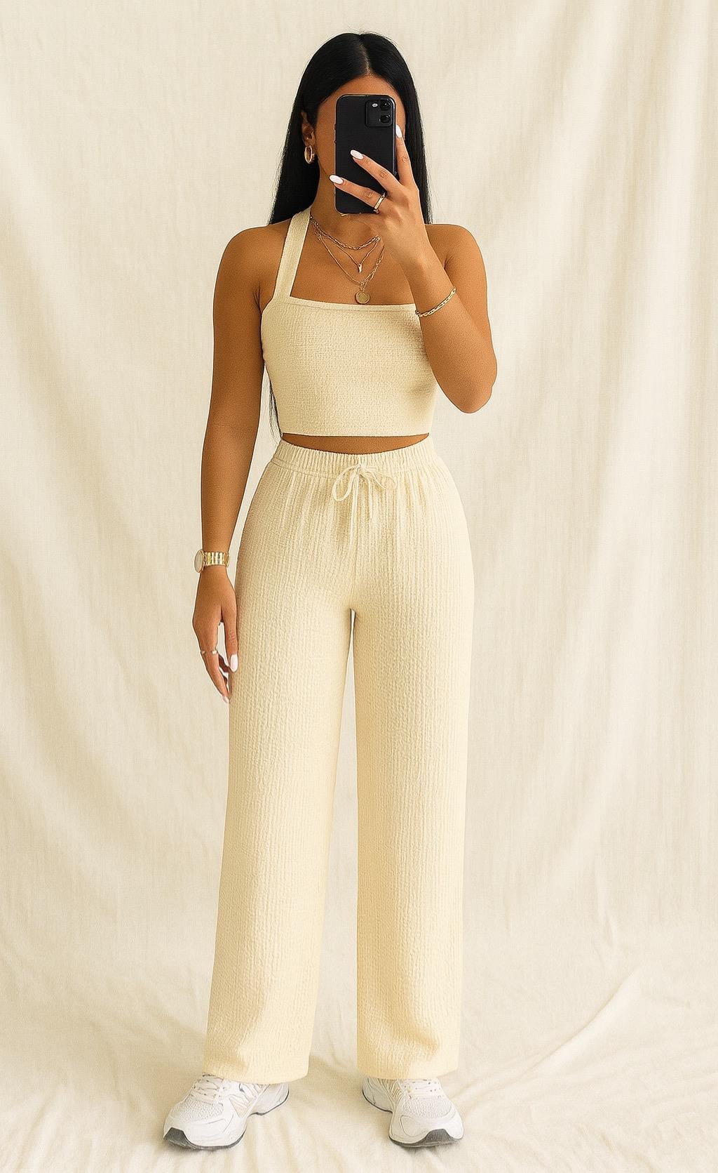 ZR HALTER YAKA BLUZ PANTOLON TAKIM 