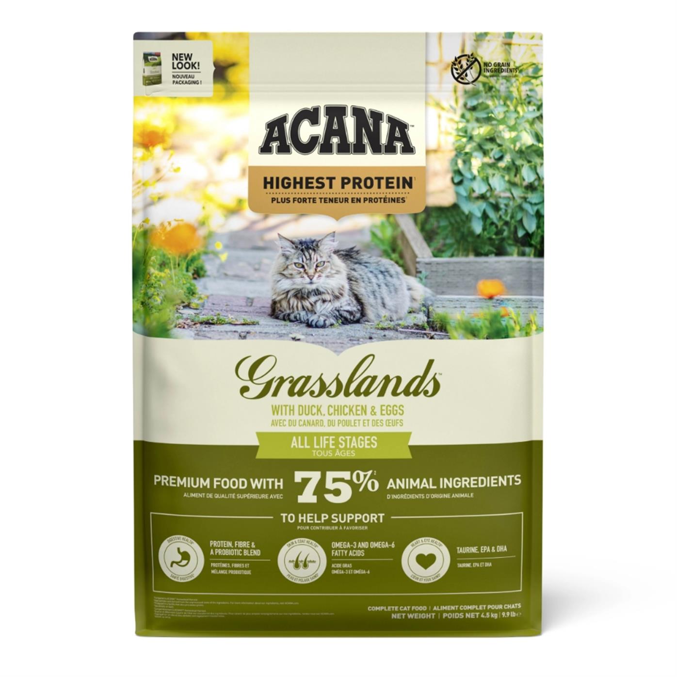 Acana Grasslands Kedi Maması 4.5 Kg - Tüm ırk ve yaşam evreleri için