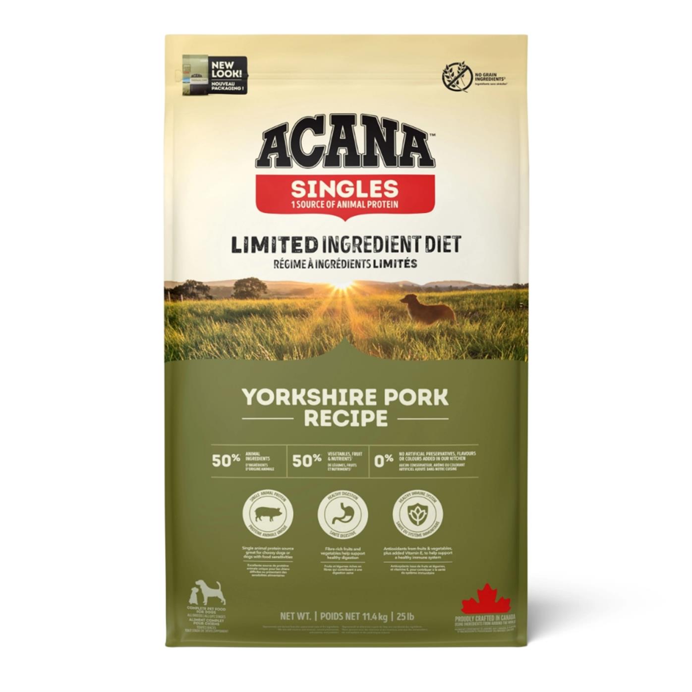 Acana Singles - Yorkshire Pork Köpek Maması 11.4 Kg - Tüm Irk Ve Yaşam Evreleri İçin