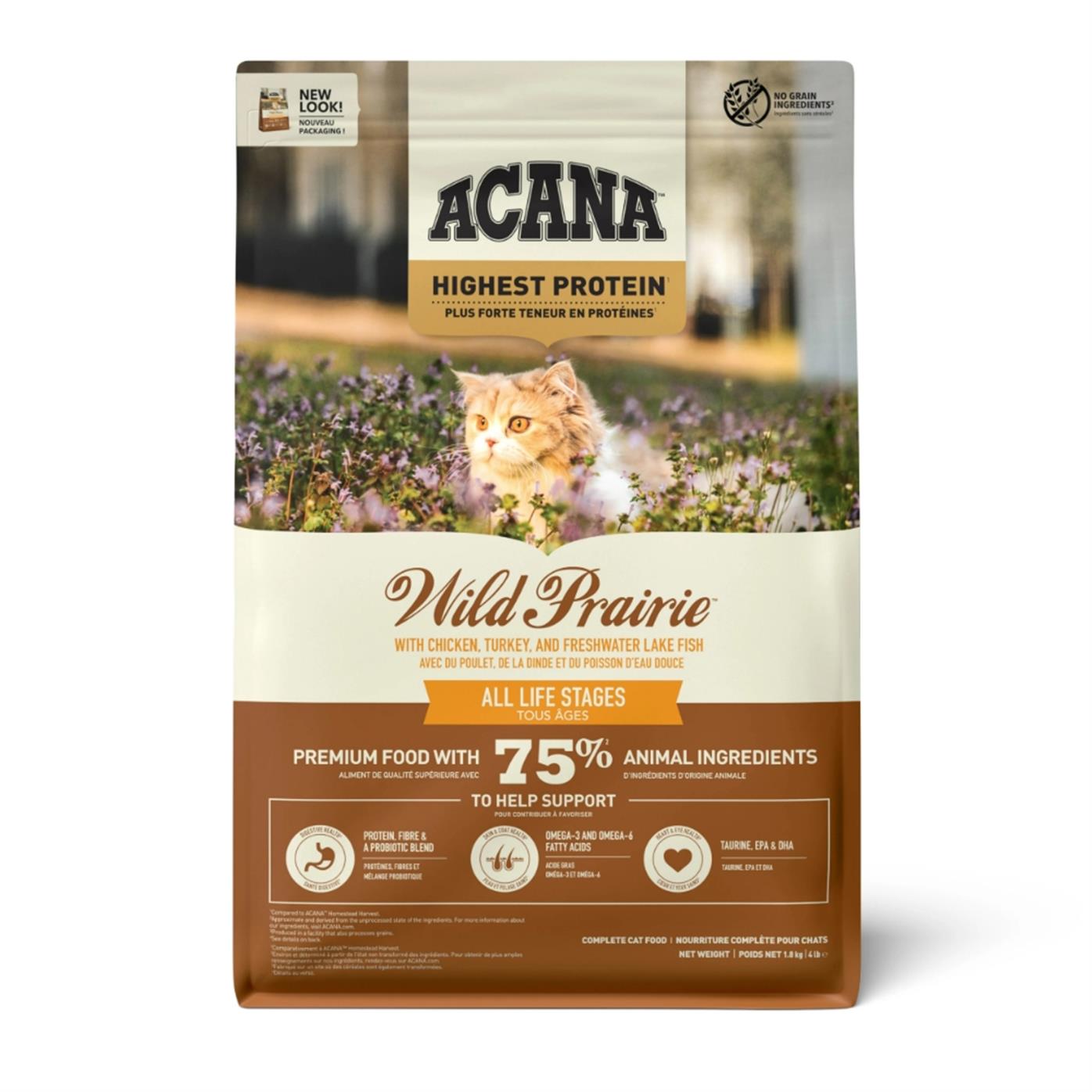 Acana Wild Prairie Kedi Maması 1.8 Kg - Tüm ırk ve yaşam evreleri için