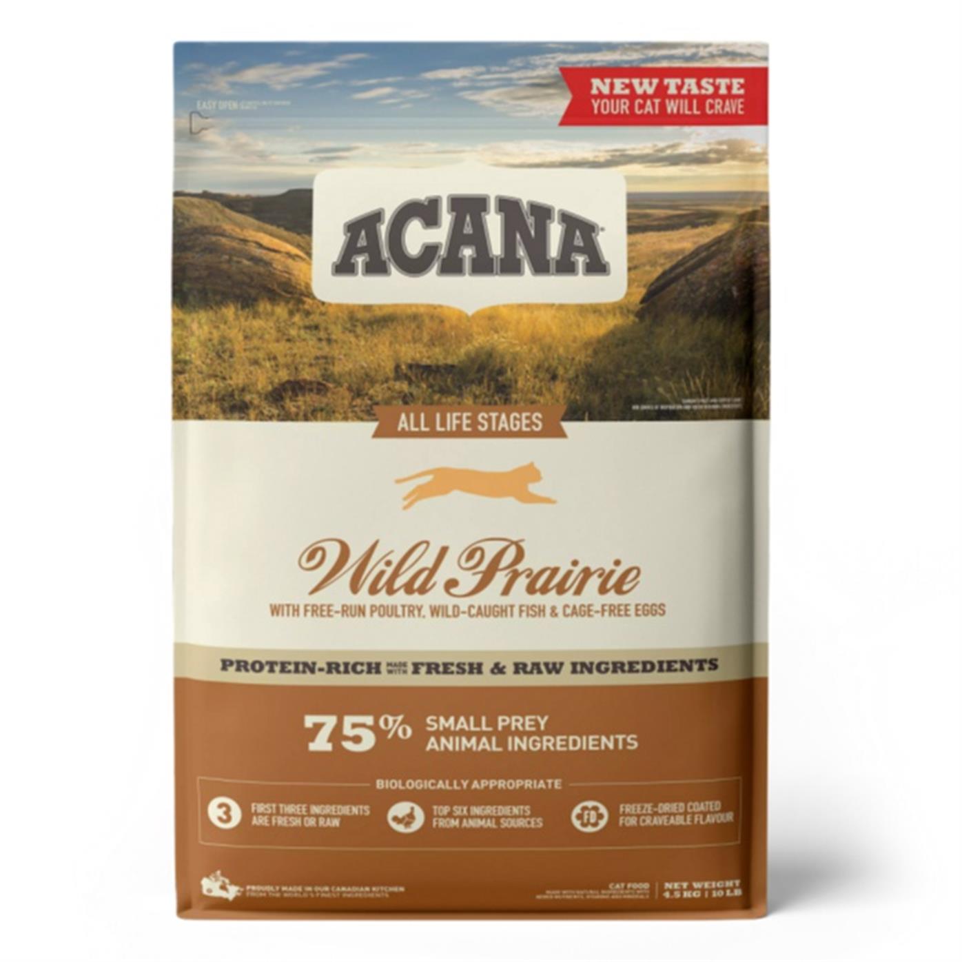 Acana Wild Prairie Kedi Maması 4.5 Kg - Tüm ırk ve yaşam evreleri için
