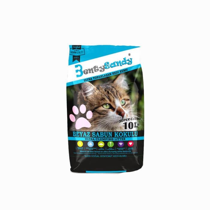 Bentysandy Beyaz Sabun Kokulu Kedi Kumu 10L