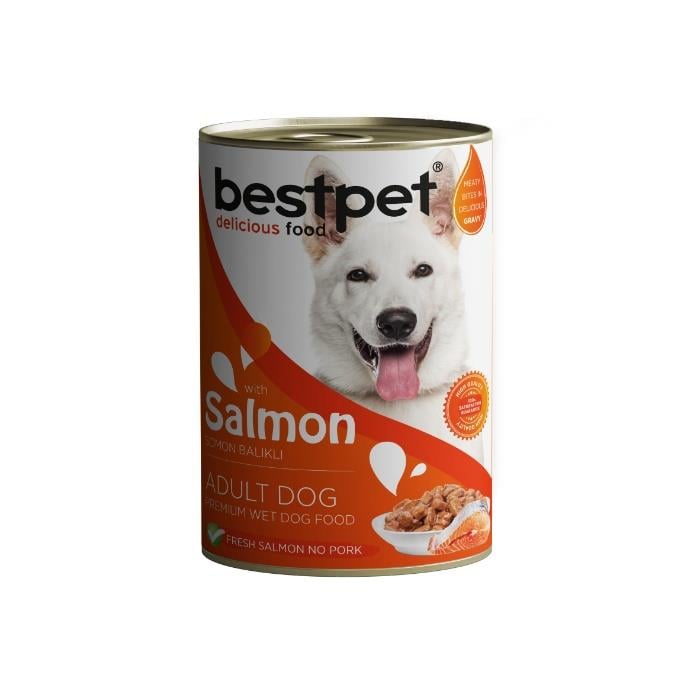 Bestpet Somonlu Parça Etli ve Soslu Köpek Konservesi 400 Gr
